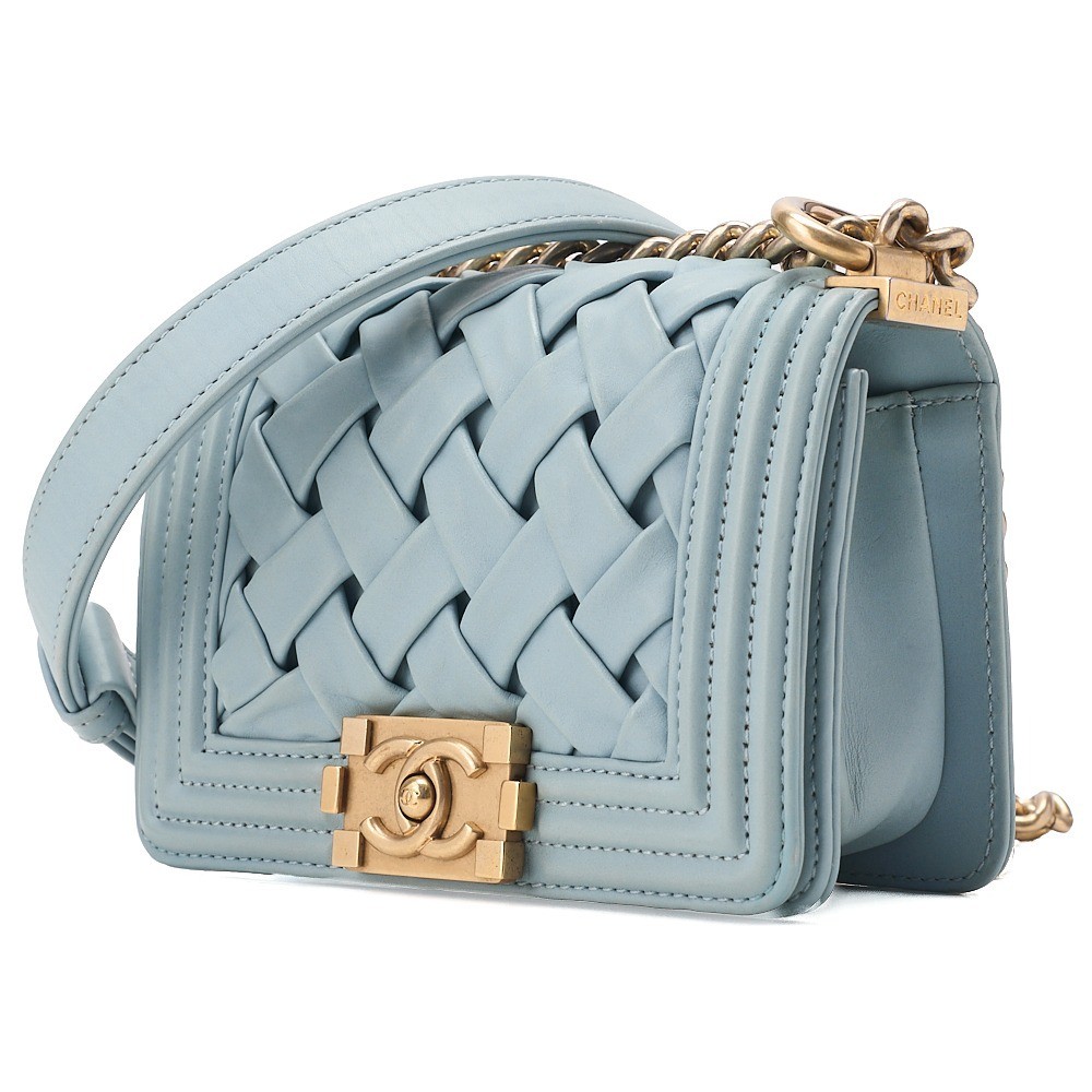 Lambskin Boy Chanel Mini Size Braided Chain Shoulder Bag — view 2