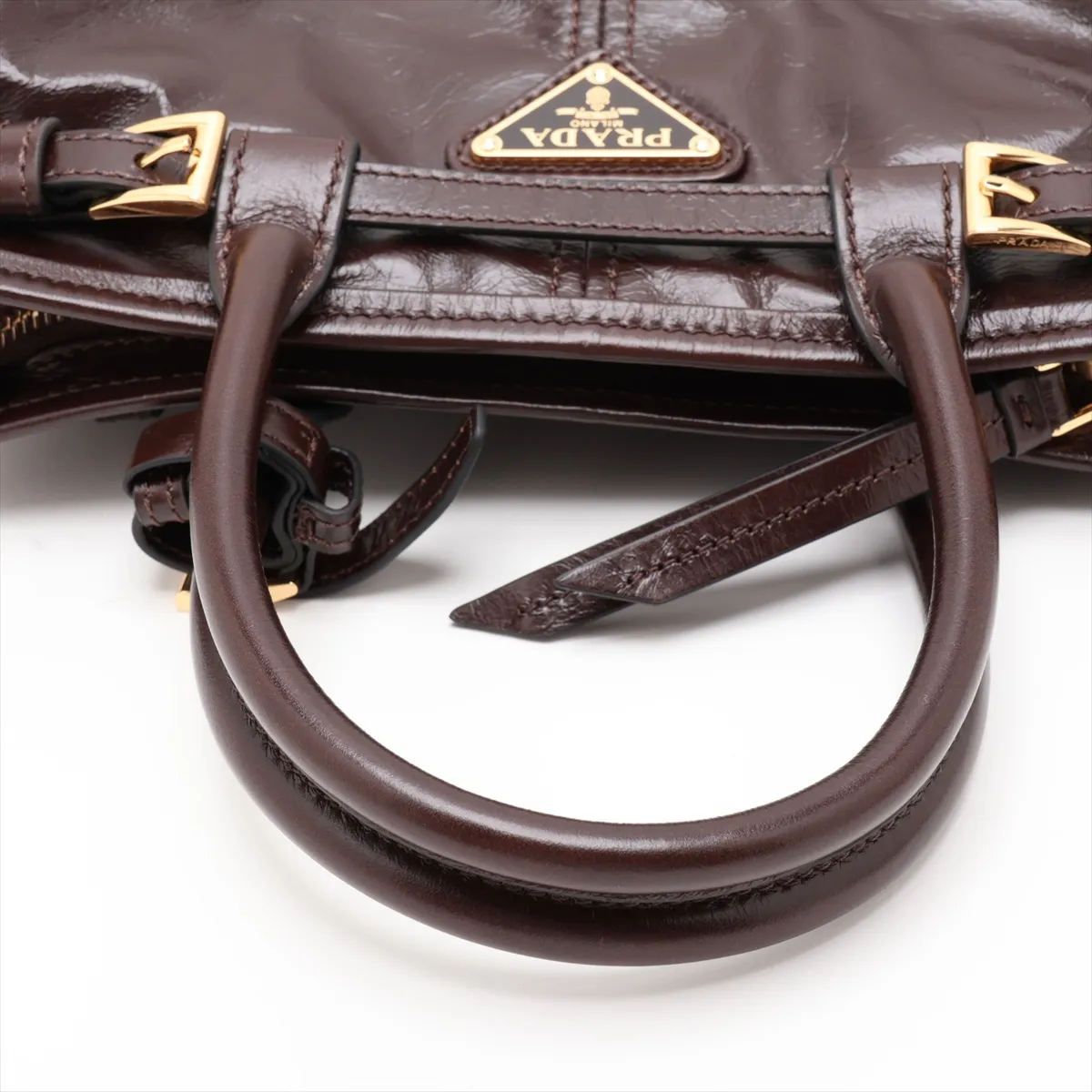 Bonnie Mini Leather 2-Way Handbag, Brown — view 5