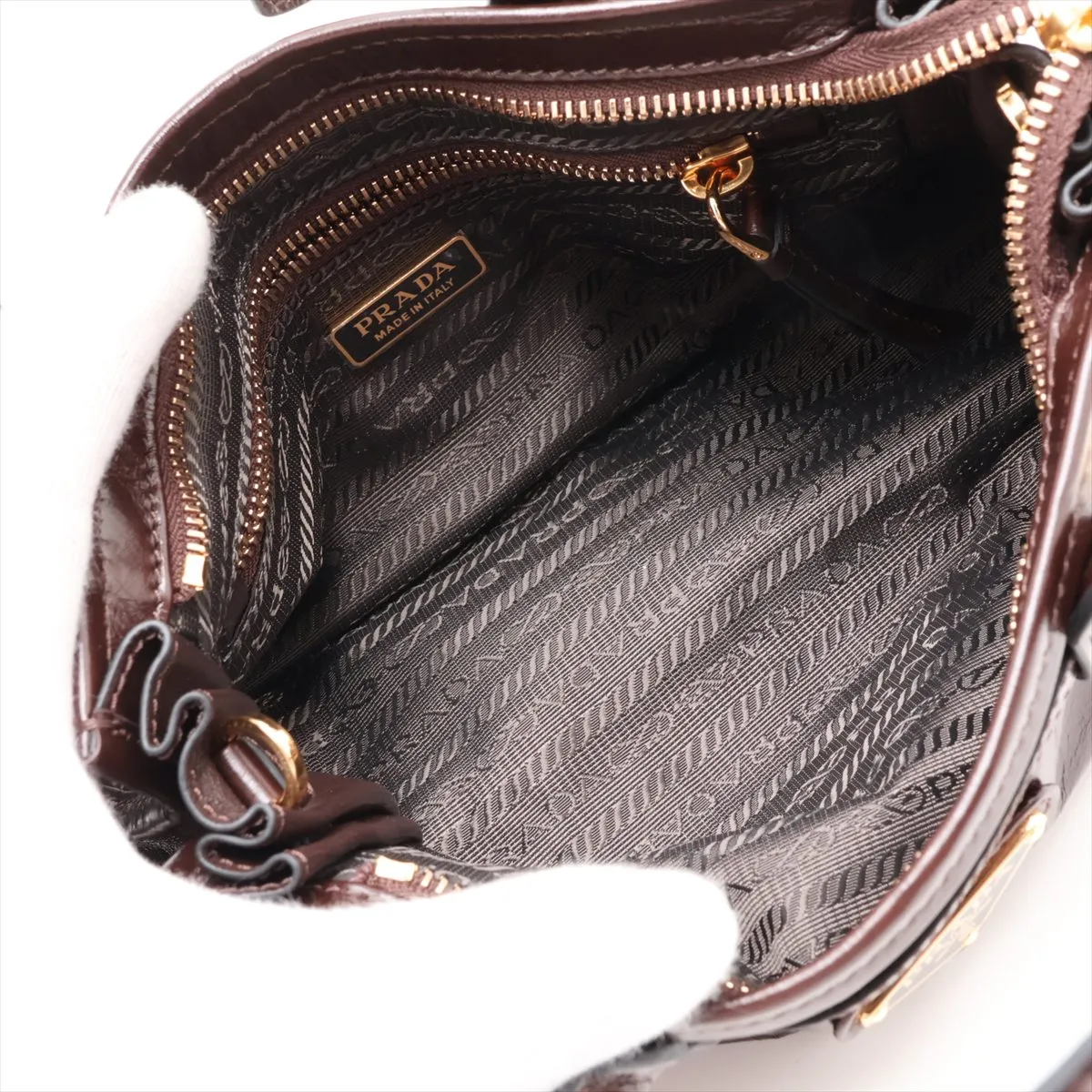 Bonnie Mini Leather 2-Way Handbag, Brown — view 8