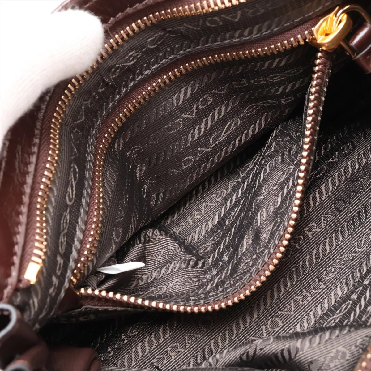 Bonnie Mini Leather 2-Way Handbag, Brown — view 9