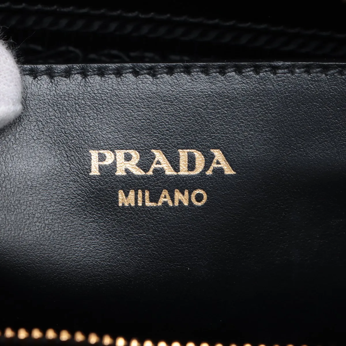 Saffiano Leather 2WAY Handbag Black 1BA113 — view 11