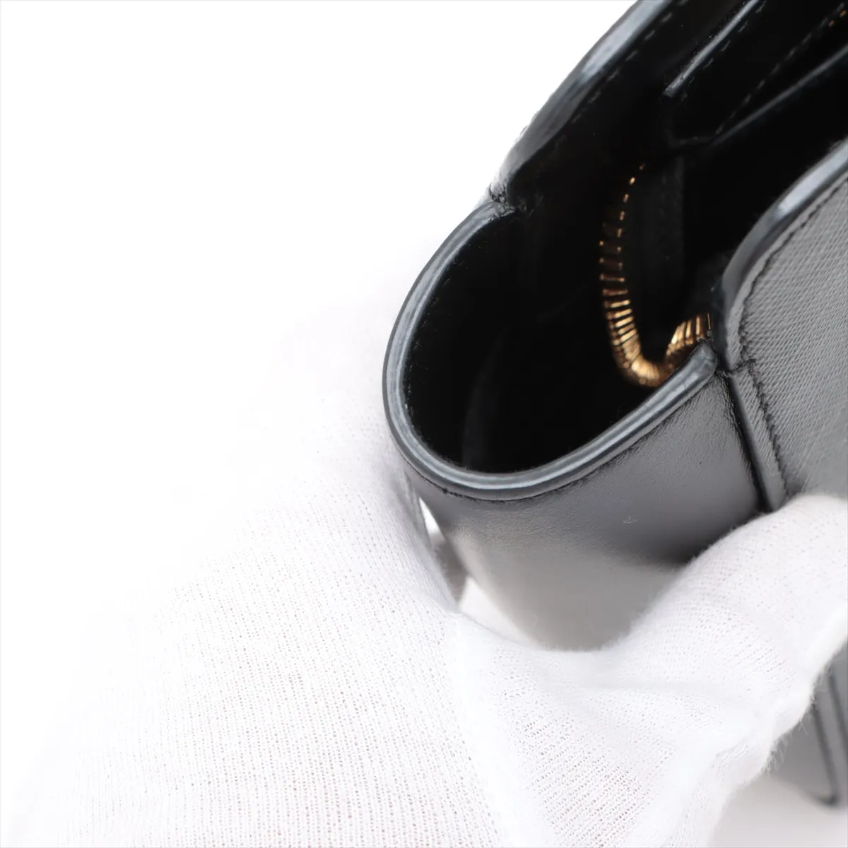 Saffiano Leather 2WAY Handbag Black 1BA113 — view 15