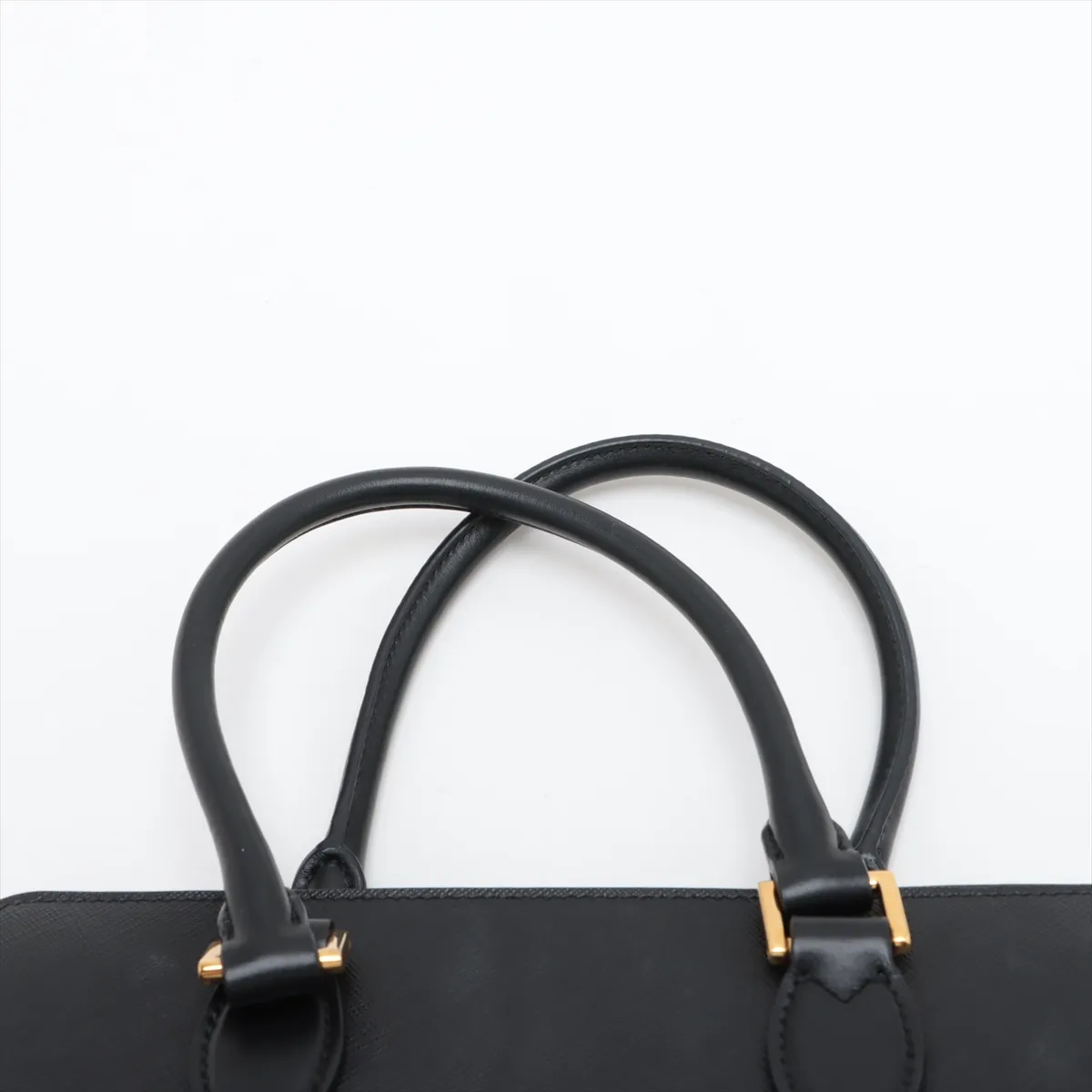 Saffiano Leather 2WAY Handbag Black 1BA113 — view 6