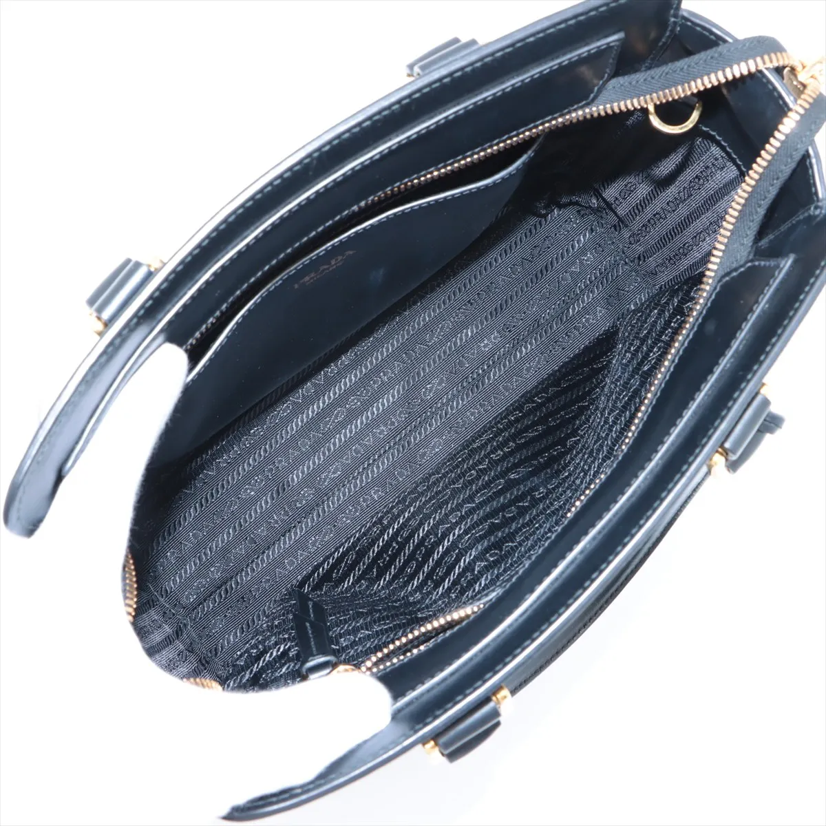 Saffiano Leather 2WAY Handbag Black 1BA113 — view 8