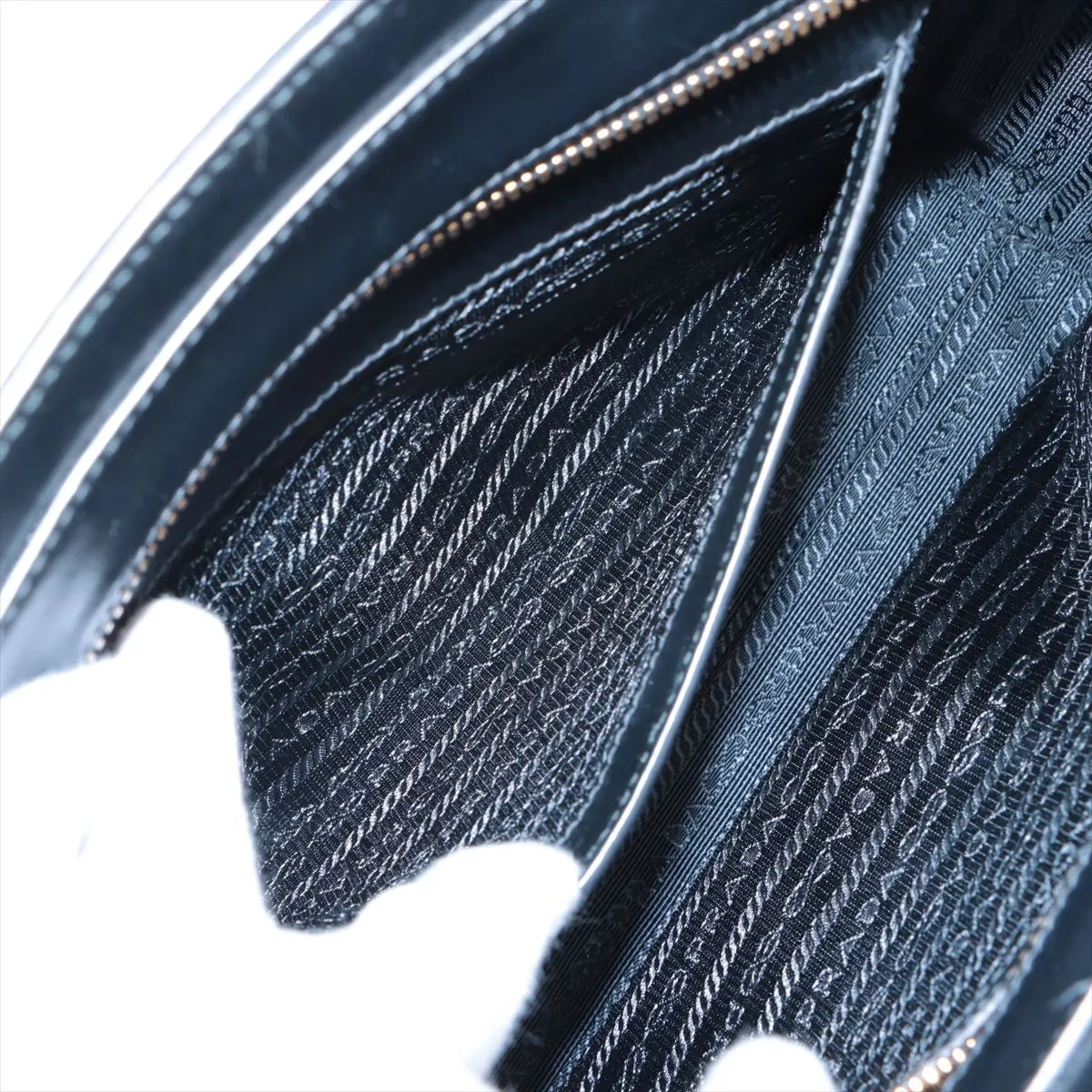 Saffiano Leather 2WAY Handbag Black 1BA113 — view 9