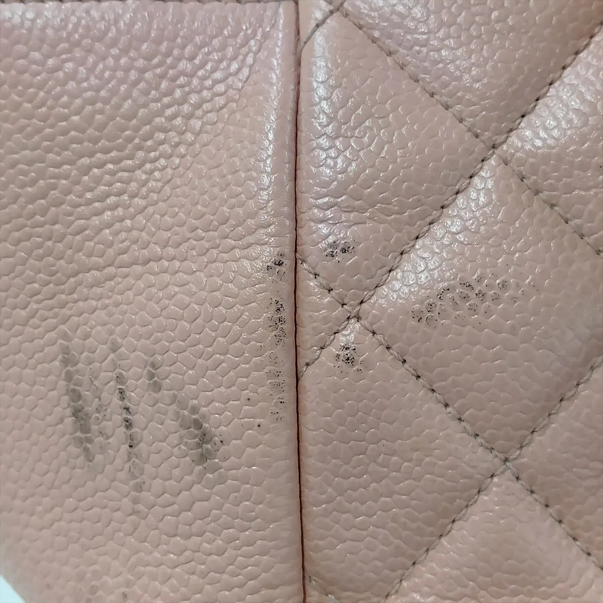 Matelassé Caviar Skin Chain Handbag, Pink with Gold Hardware, 6402891, Series 6 — view 14