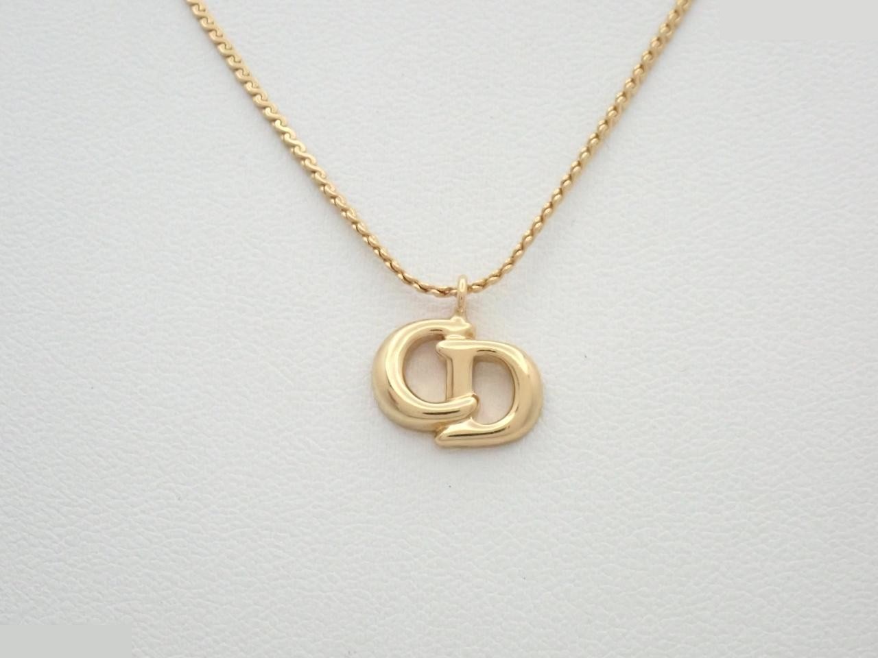 CD logo GP necklace, chain approximately 42cm