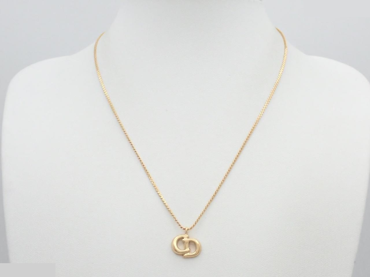 CD logo GP necklace, chain approximately 42cm — view 3