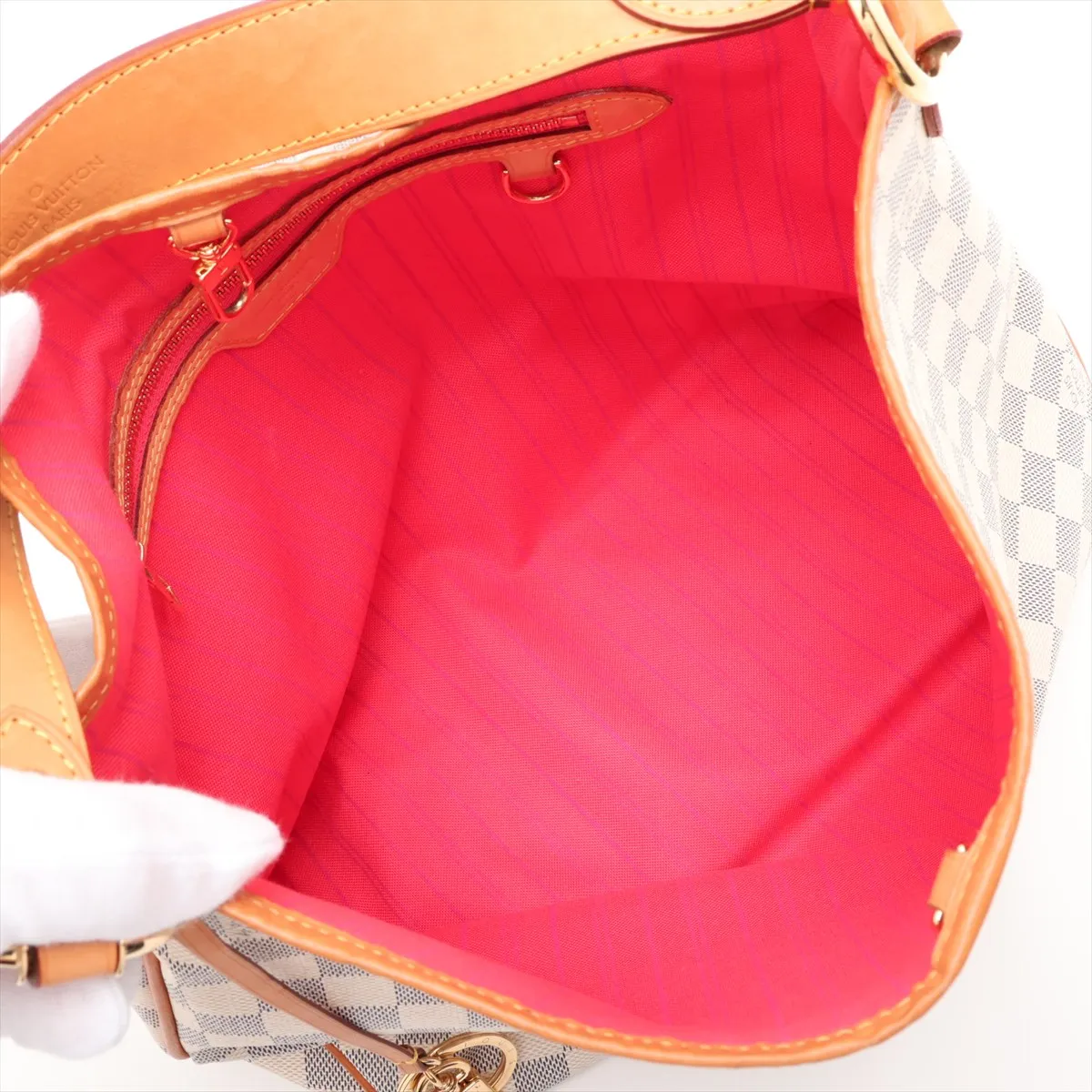 Damier Azur Delightful PM N41447 MI1145 White x Brown — view 7