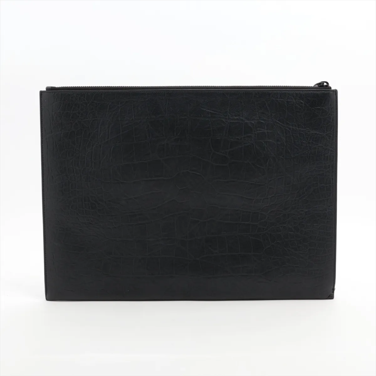 Croco Embossed Clutch Bag Black 534680 — view 2