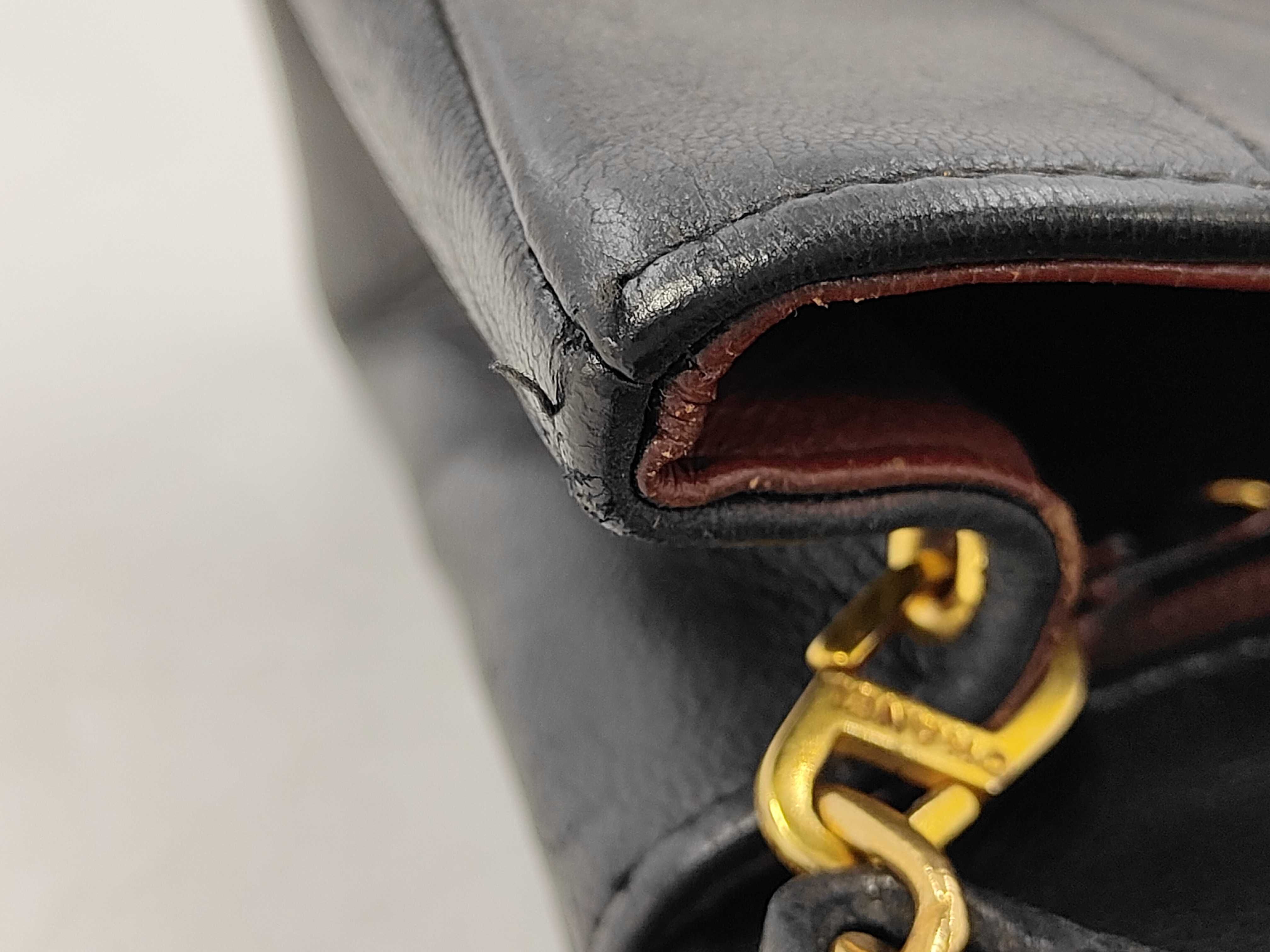 Diana Matelassé Black Gold Shoulder Bag — view 11