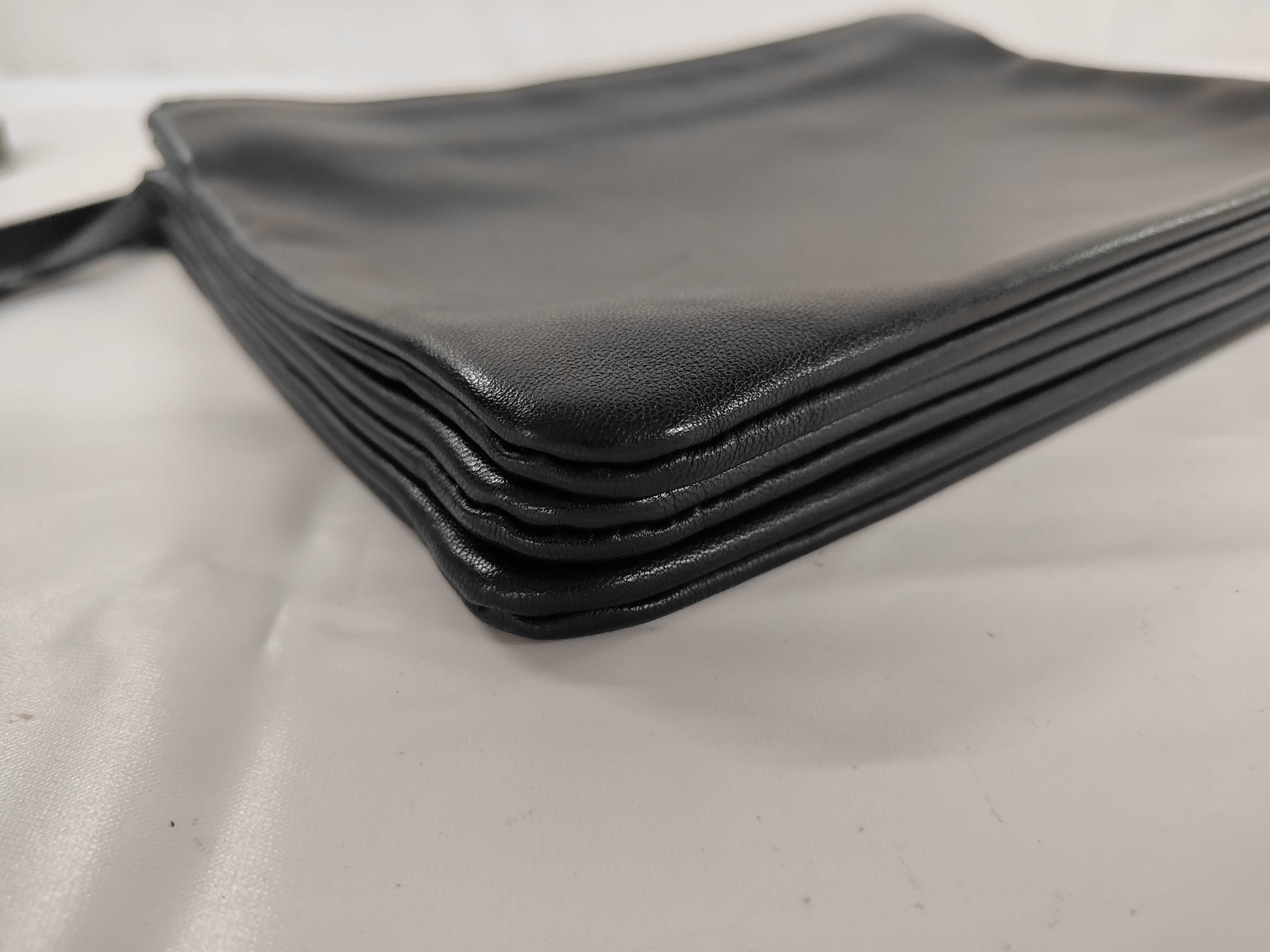 Trio Black Leather Shoulder Bag — view 5
