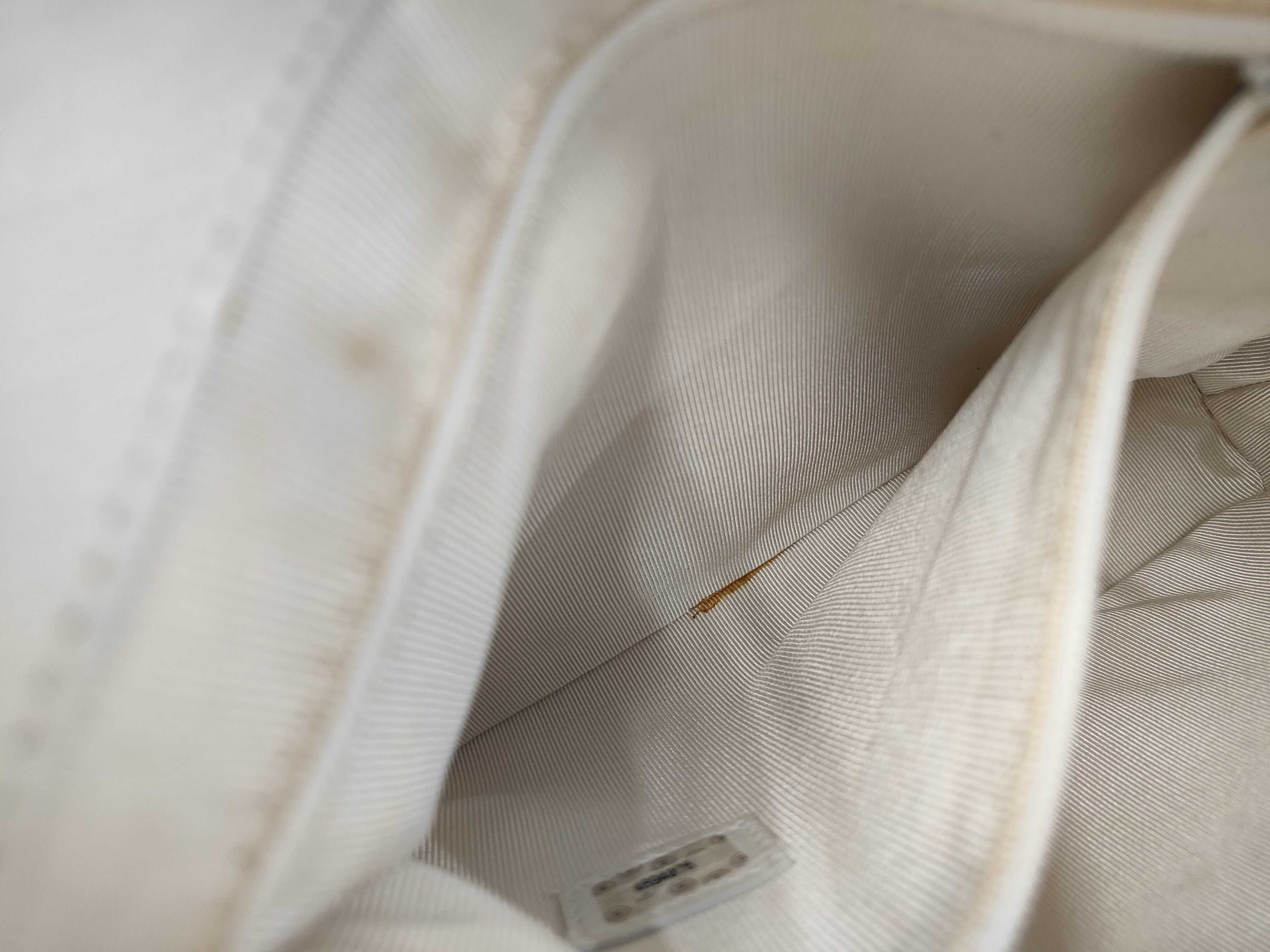 Caviar Skin Chain Tote White Shoulder Bag — view 11