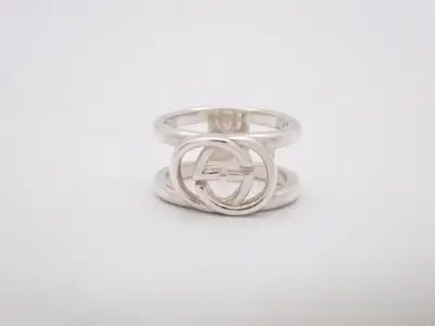 Interlocking ring, SV925, 4.1g, stamped "17", actual size #3