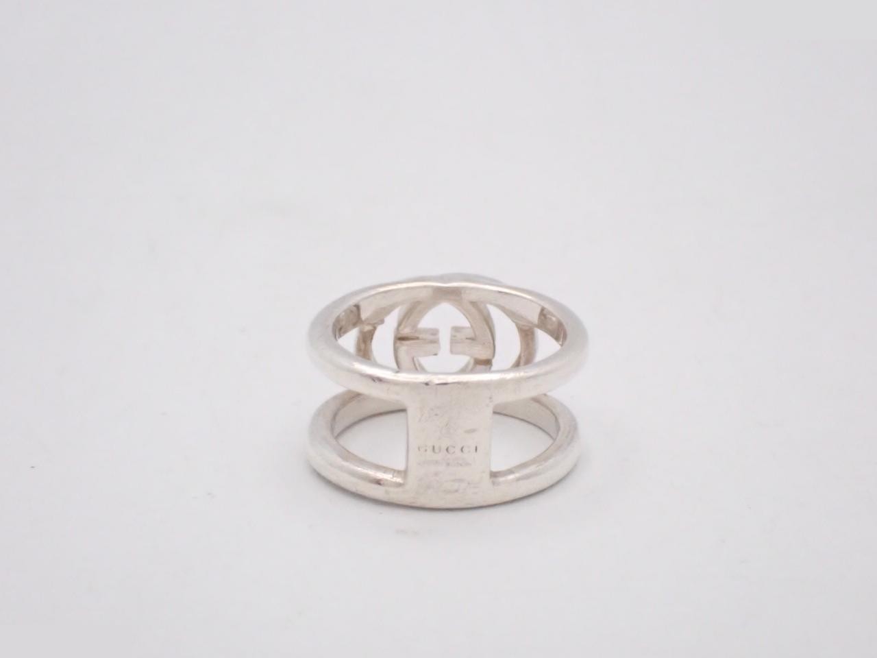 Interlocking ring, SV925, 4.1g, stamped "17", actual size #3 — view 2