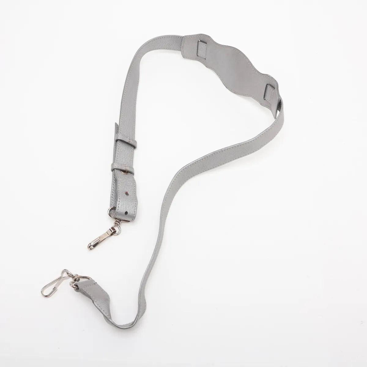 Classic Velo Leather 2-Way Handbag, Silver, 235216 — view 7