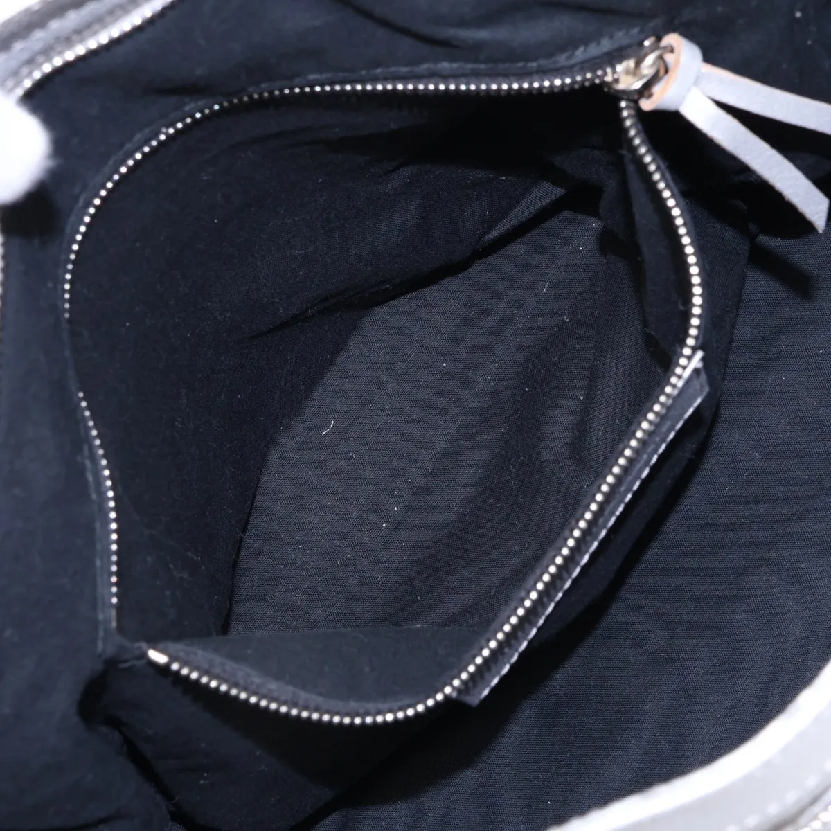 Classic Velo Leather 2-Way Handbag, Silver, 235216 — view 9