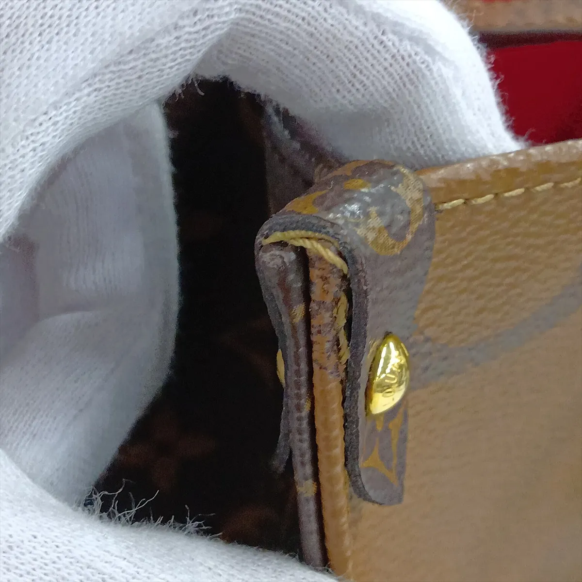 Giant Monogram Reverse OnTheGo MM M45039 TR4189 Brown (RFID detected) — view 14