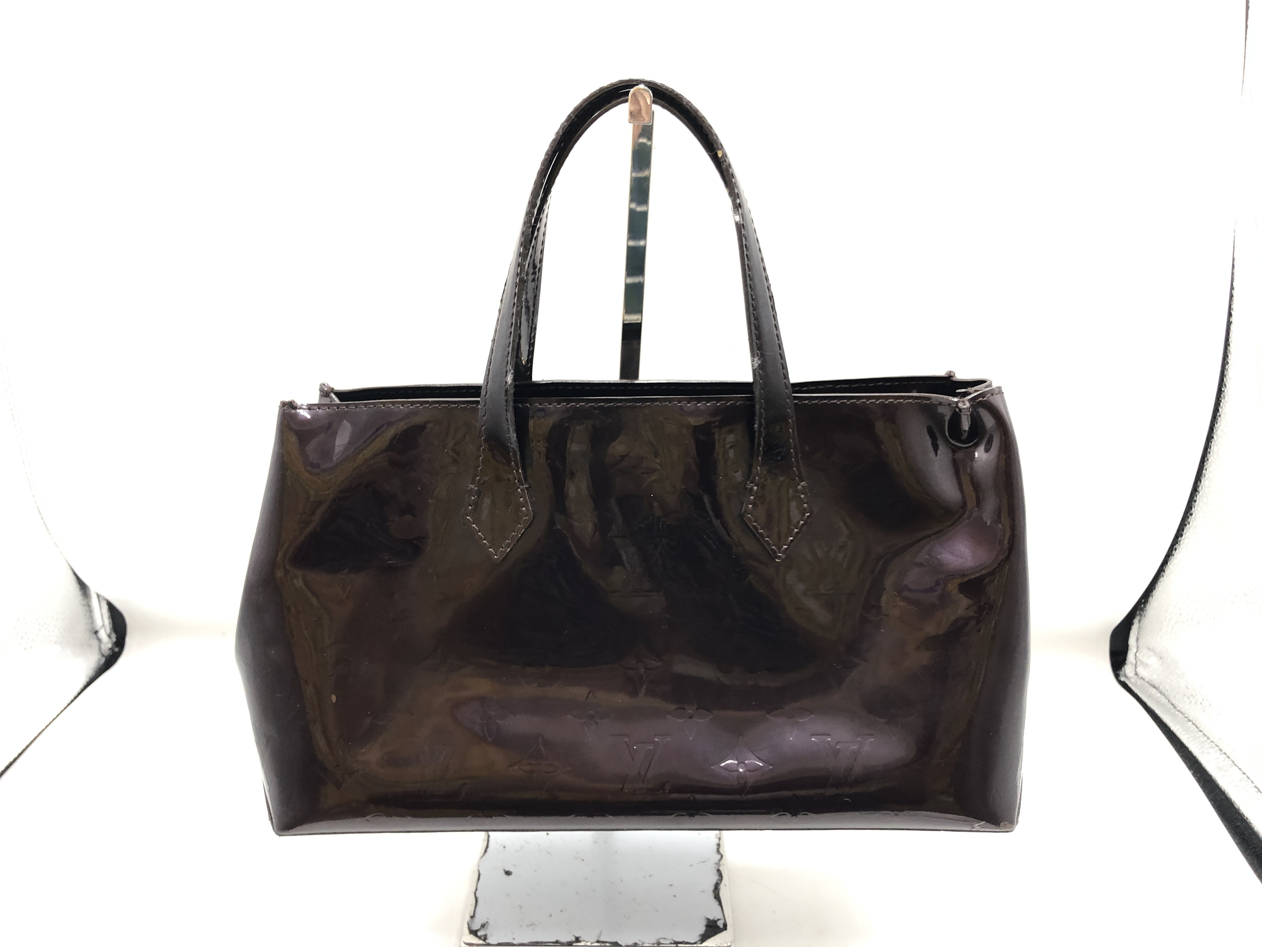 Vernis Wilshire PM M93641 MI3089 Patent Leather Amarante Handbag — view 2