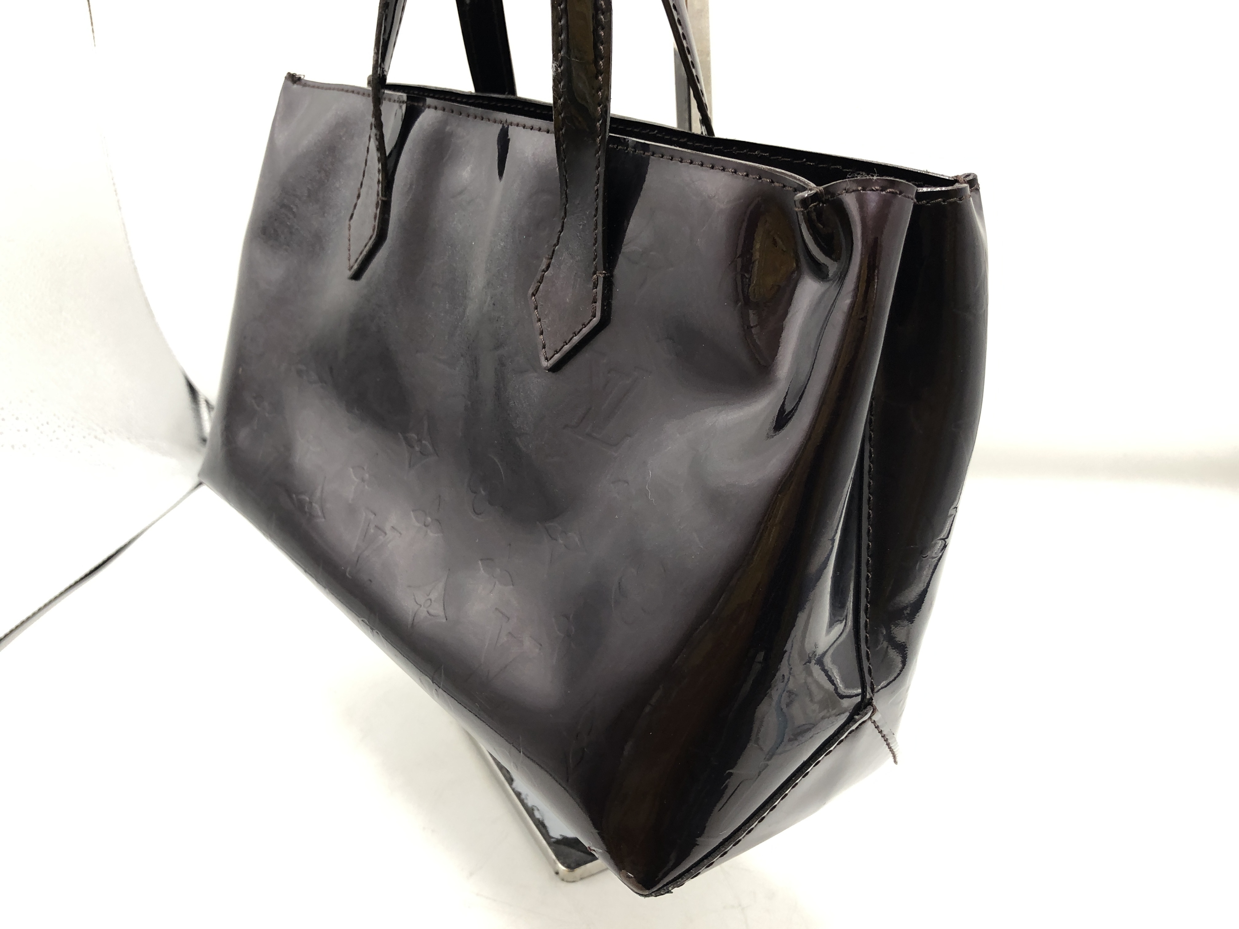 Vernis Wilshire PM M93641 MI3089 Patent Leather Amarante Handbag — view 6