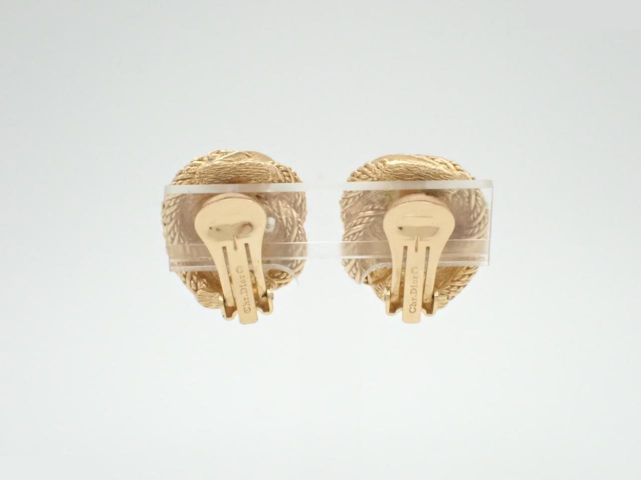 Twisted Rope Earrings with Rhinestones — view 2