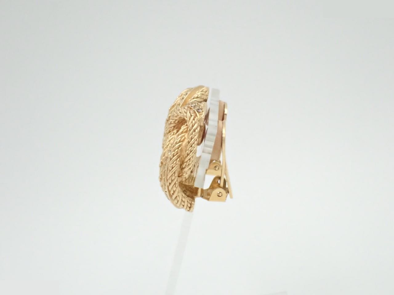Twisted Rope Earrings with Rhinestones — view 3