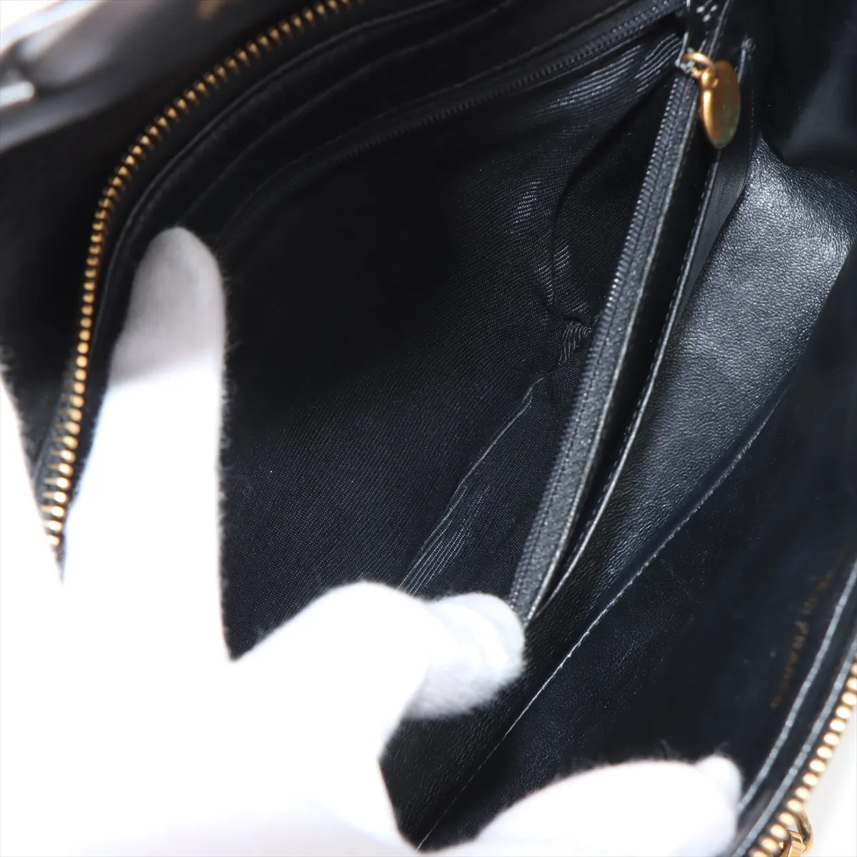 Matelasse Lambskin Chain Backpack Black Gold Hardware 3944559 3rd Series — view 8