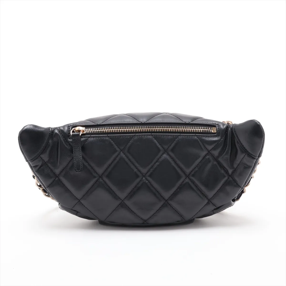 [Individually packaged] Chanel Matelassé Shiny Calfskin Body Bag, Black with Gold Hardware, EAT5TXPK, Random Plate, AS4934 — view 2