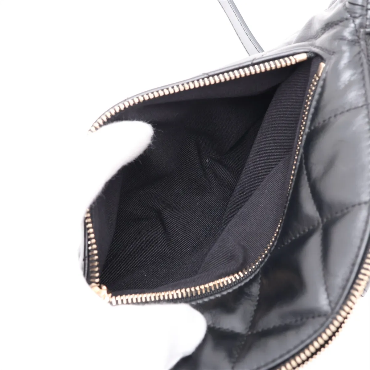 [Individually packaged] Chanel Matelassé Shiny Calfskin Body Bag, Black with Gold Hardware, EAT5TXPK, Random Plate, AS4934 — view 8