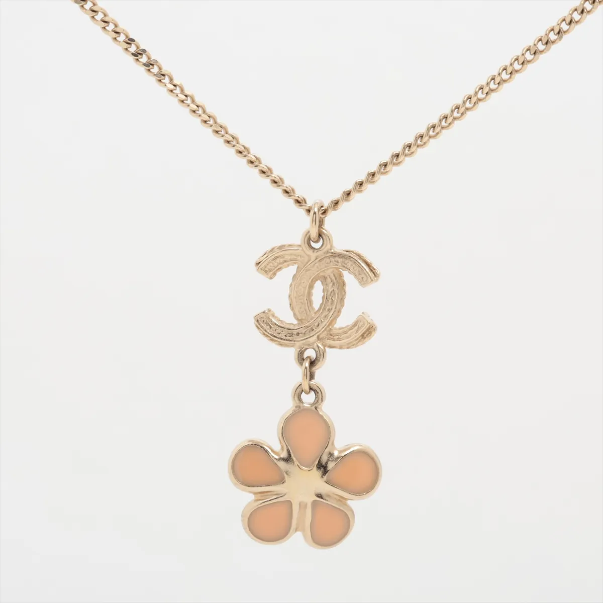 Coco Mark A18C Necklace, GP x Rhinestone, Gold, — view 2