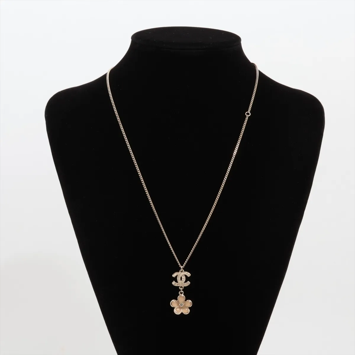 Coco Mark A18C Necklace, GP x Rhinestone, Gold, — view 5