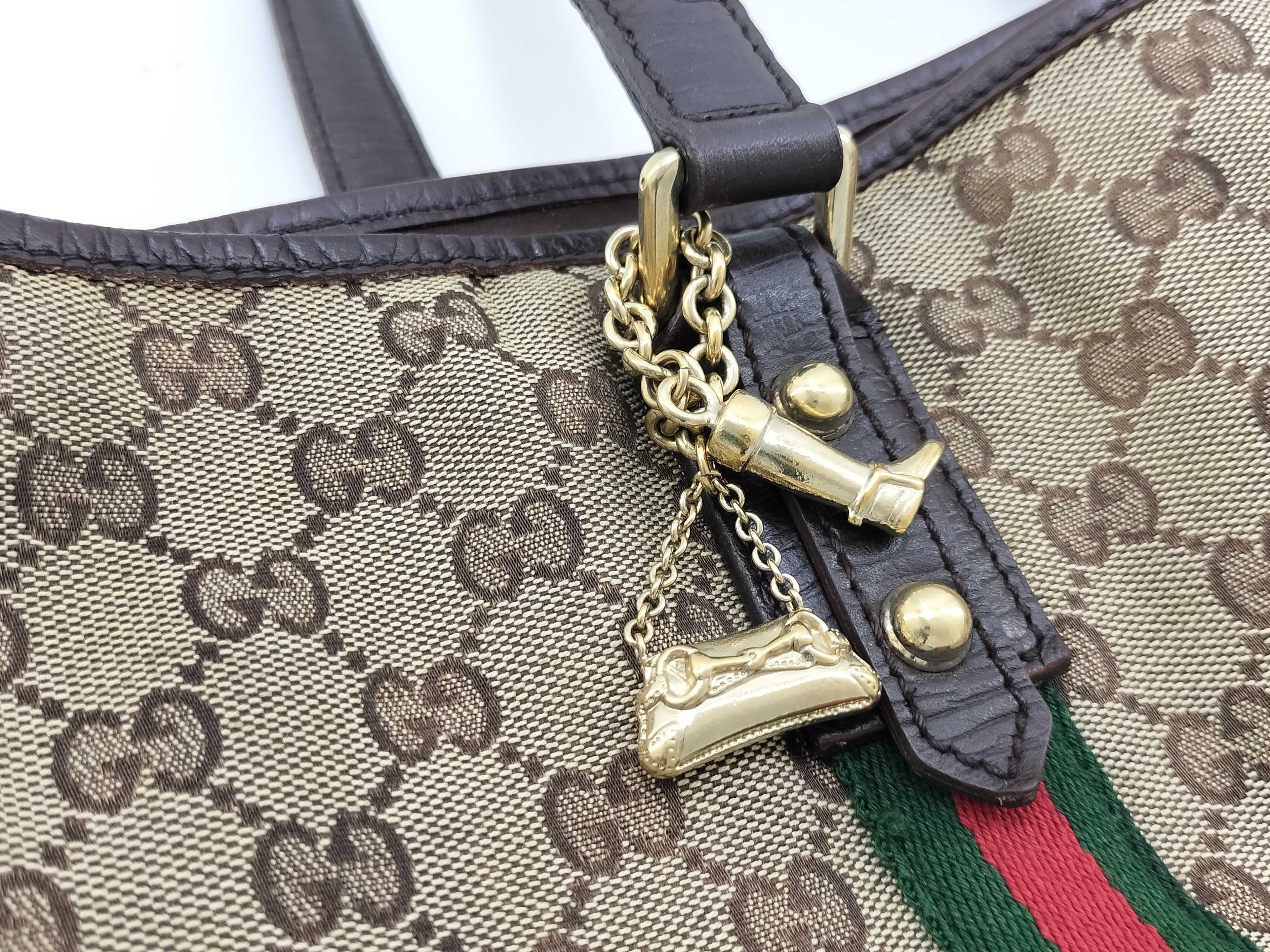 GG Canvas Tote Bag, Canvas Sherry Line Tote Bag — view 15