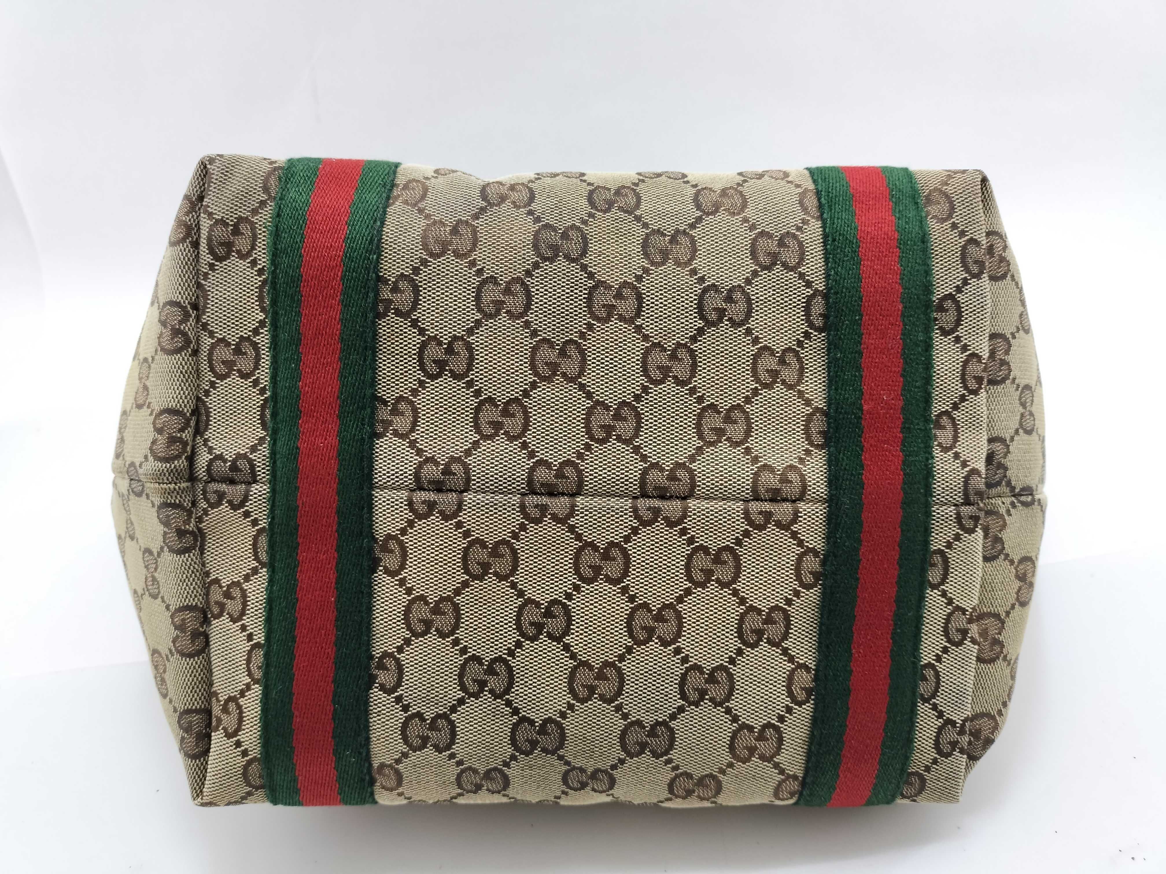 GG Canvas Tote Bag, Canvas Sherry Line Tote Bag — view 3
