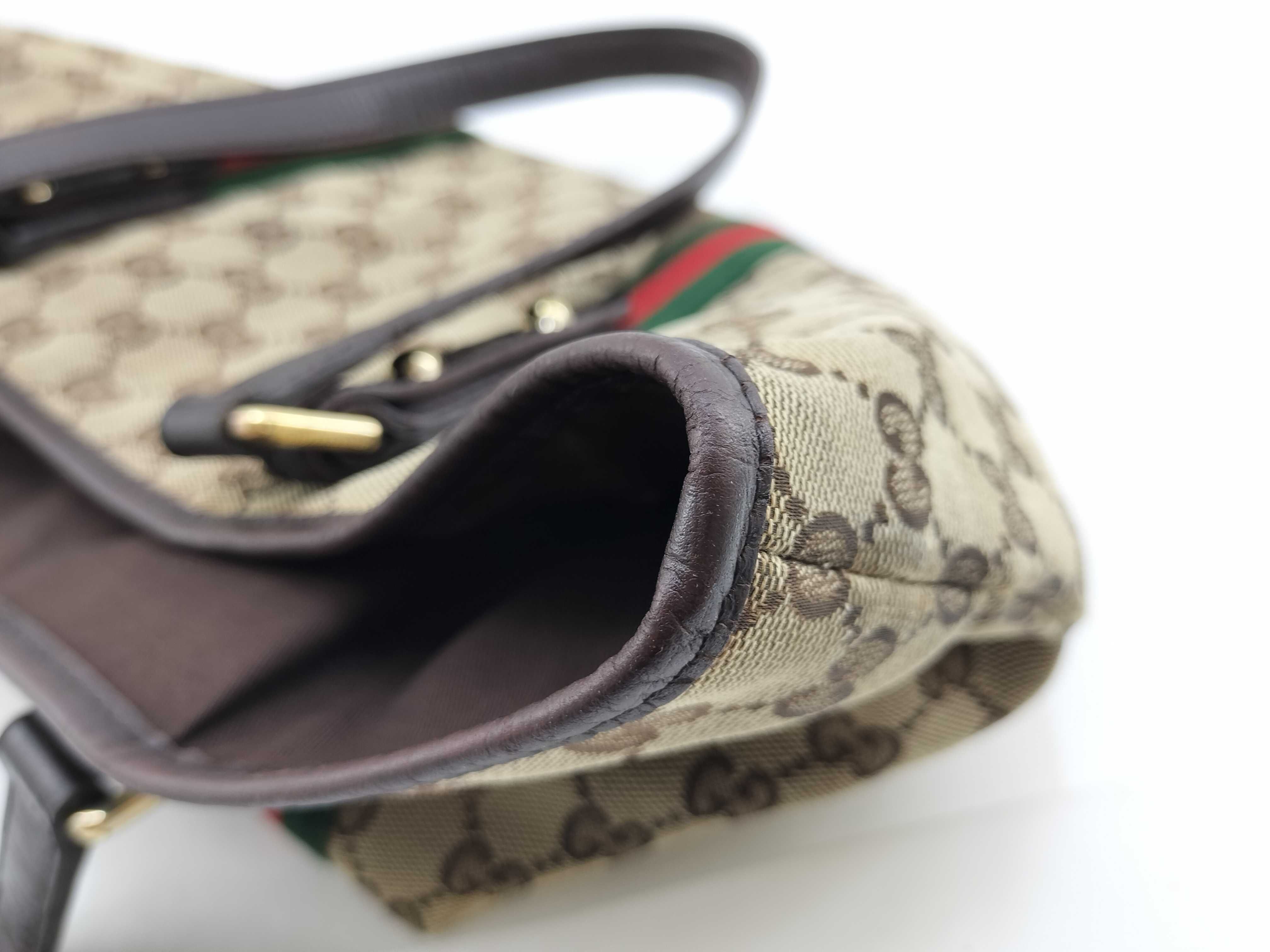 GG Canvas Tote Bag, Canvas Sherry Line Tote Bag — view 8