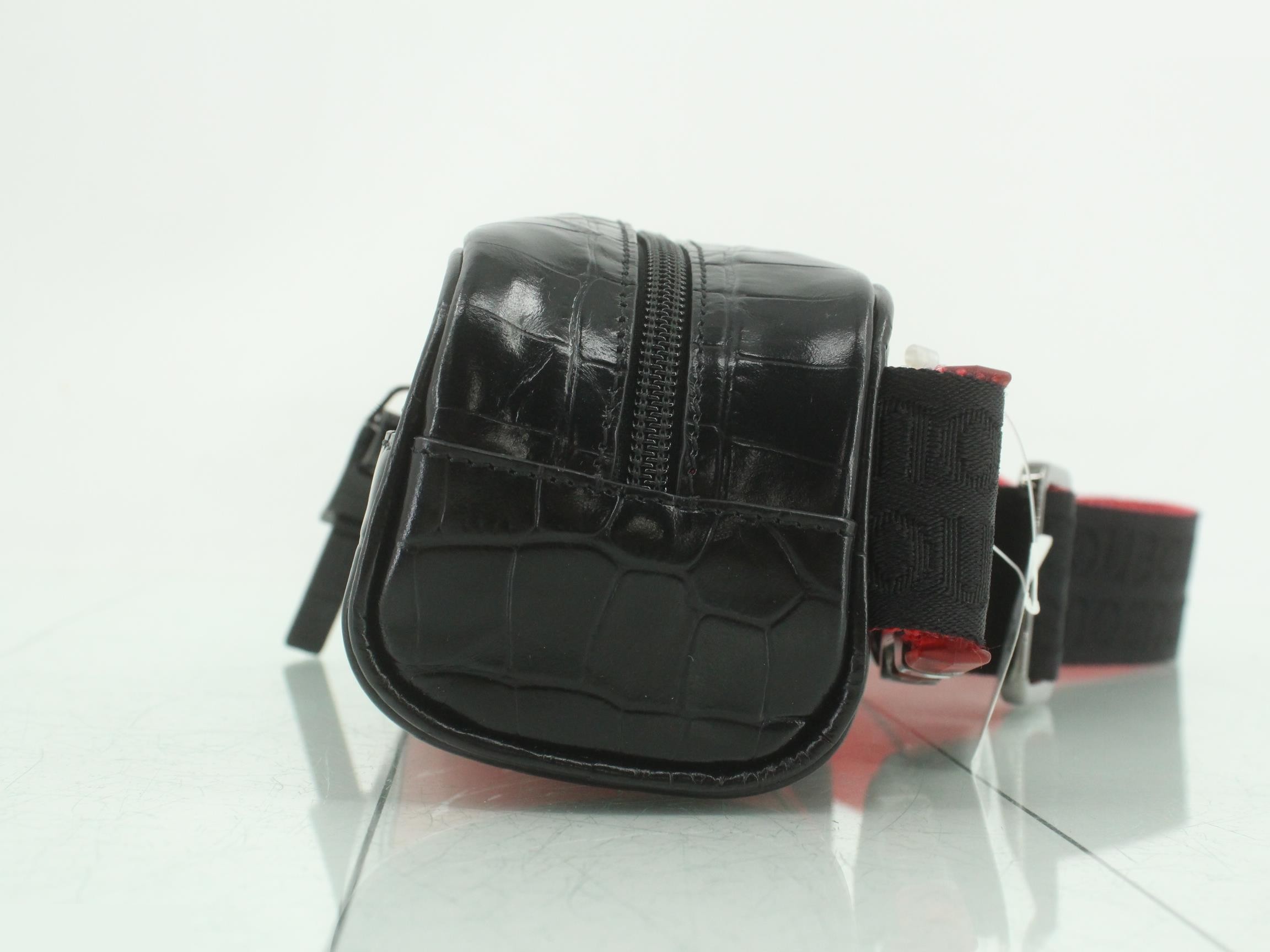 Waist bag, leather, crocodile embossed, studs — view 3