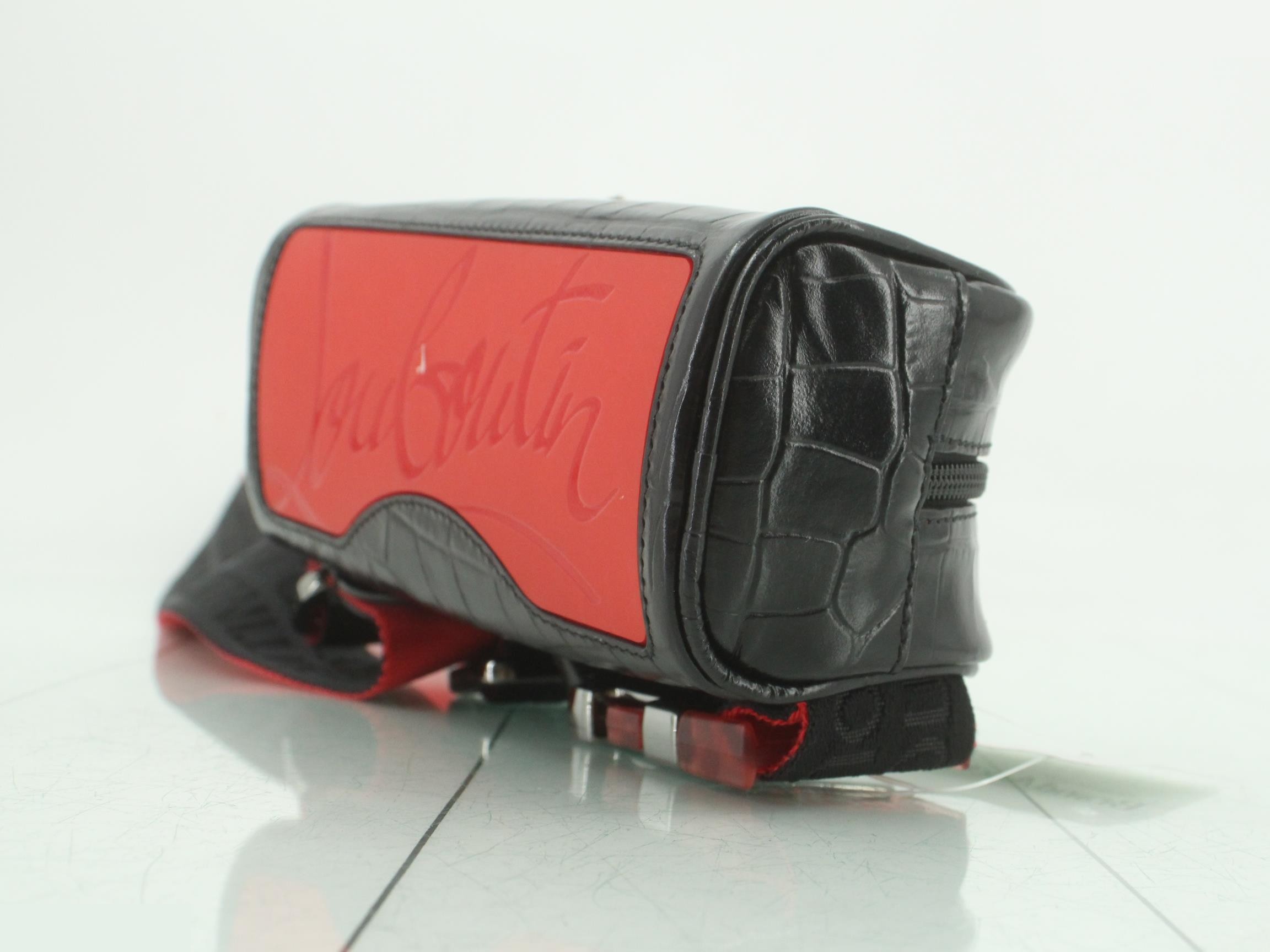 Waist bag, leather, crocodile embossed, studs — view 6