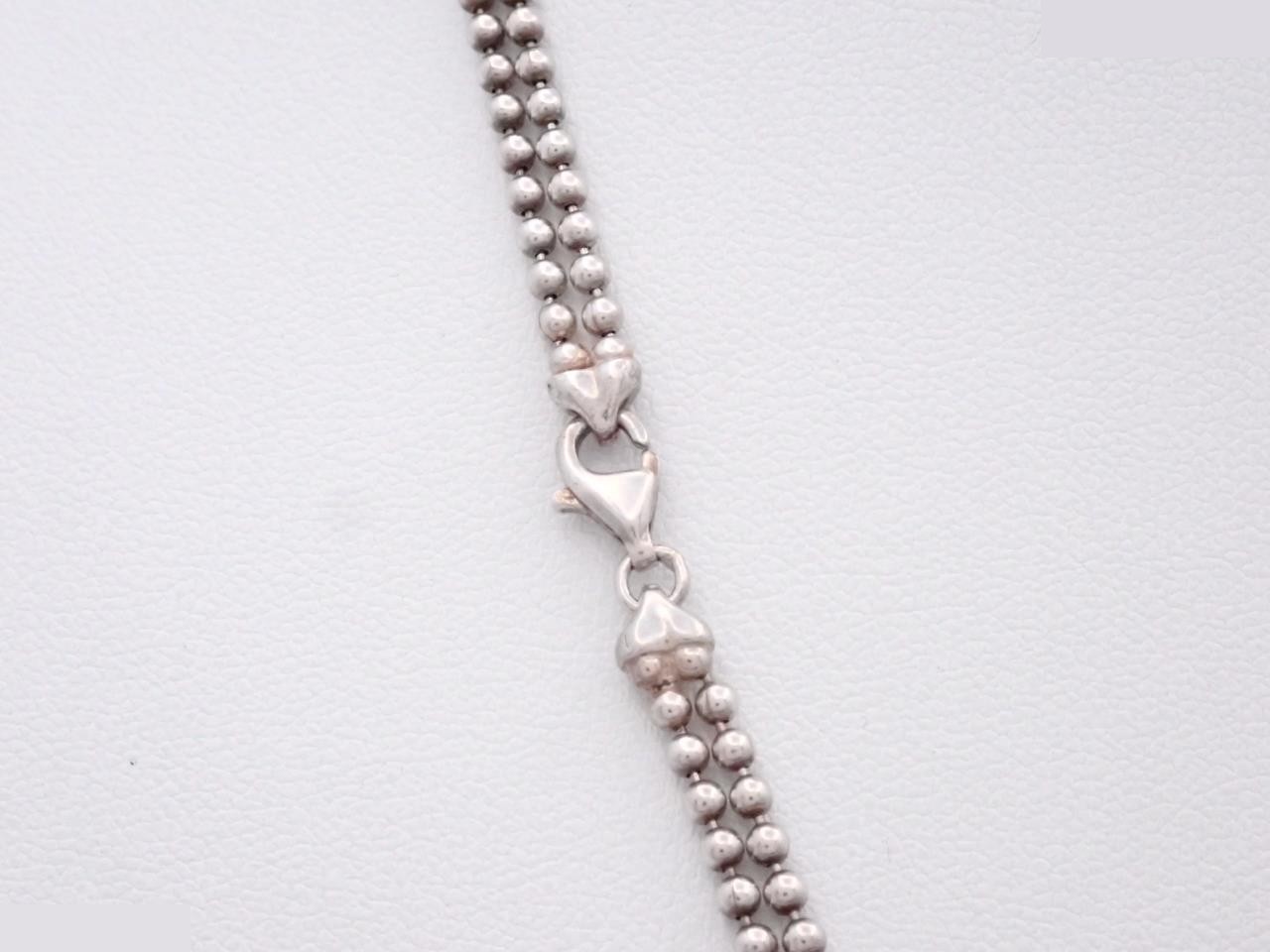 Double chain pendant, SV925, 24.3g, total length approximately 50cm — view 2