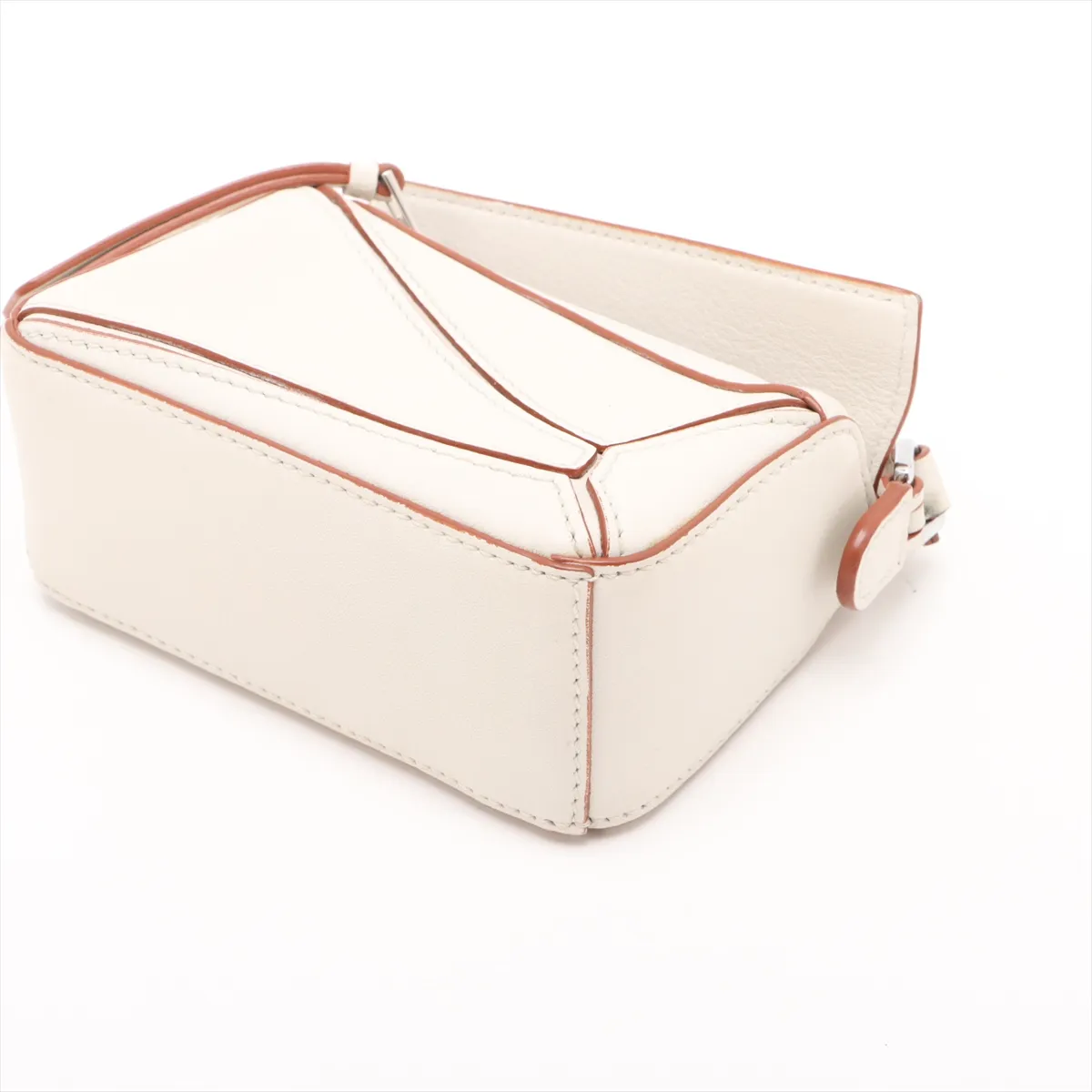 Nano Puzzle Leather 2WAY Handbag White — view 3