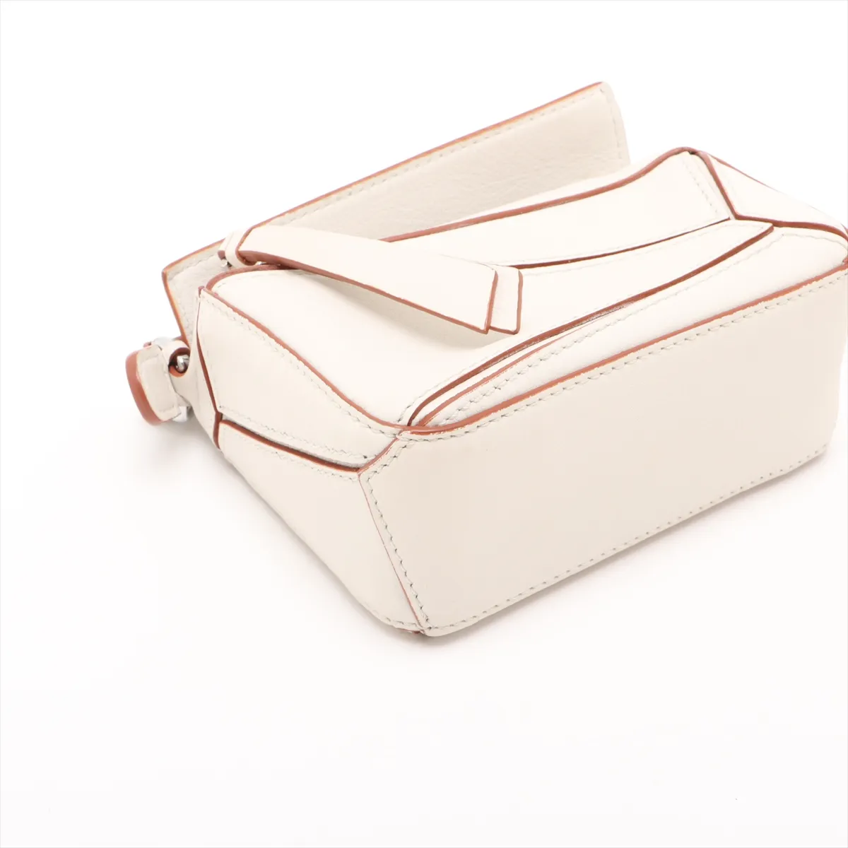 Nano Puzzle Leather 2WAY Handbag White — view 4