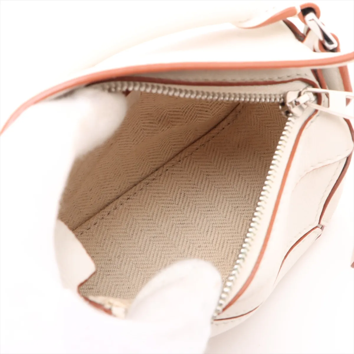 Nano Puzzle Leather 2WAY Handbag White — view 8