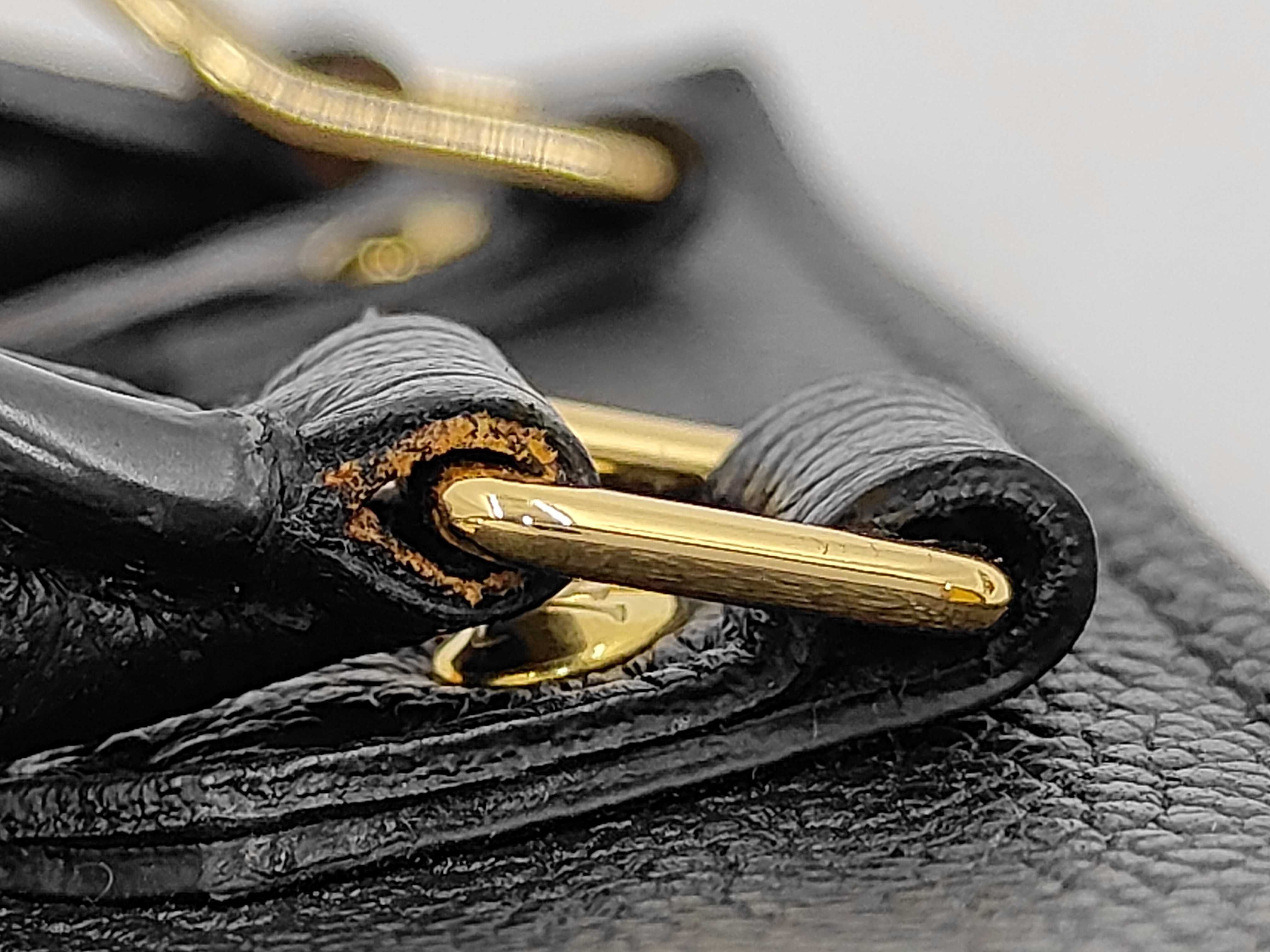 Monogram Empreinte Louis Vuitton Petite Sac Plat 2-Way Shoulder Bag Monogram Empreinte M57937 Black Handbag — view 8