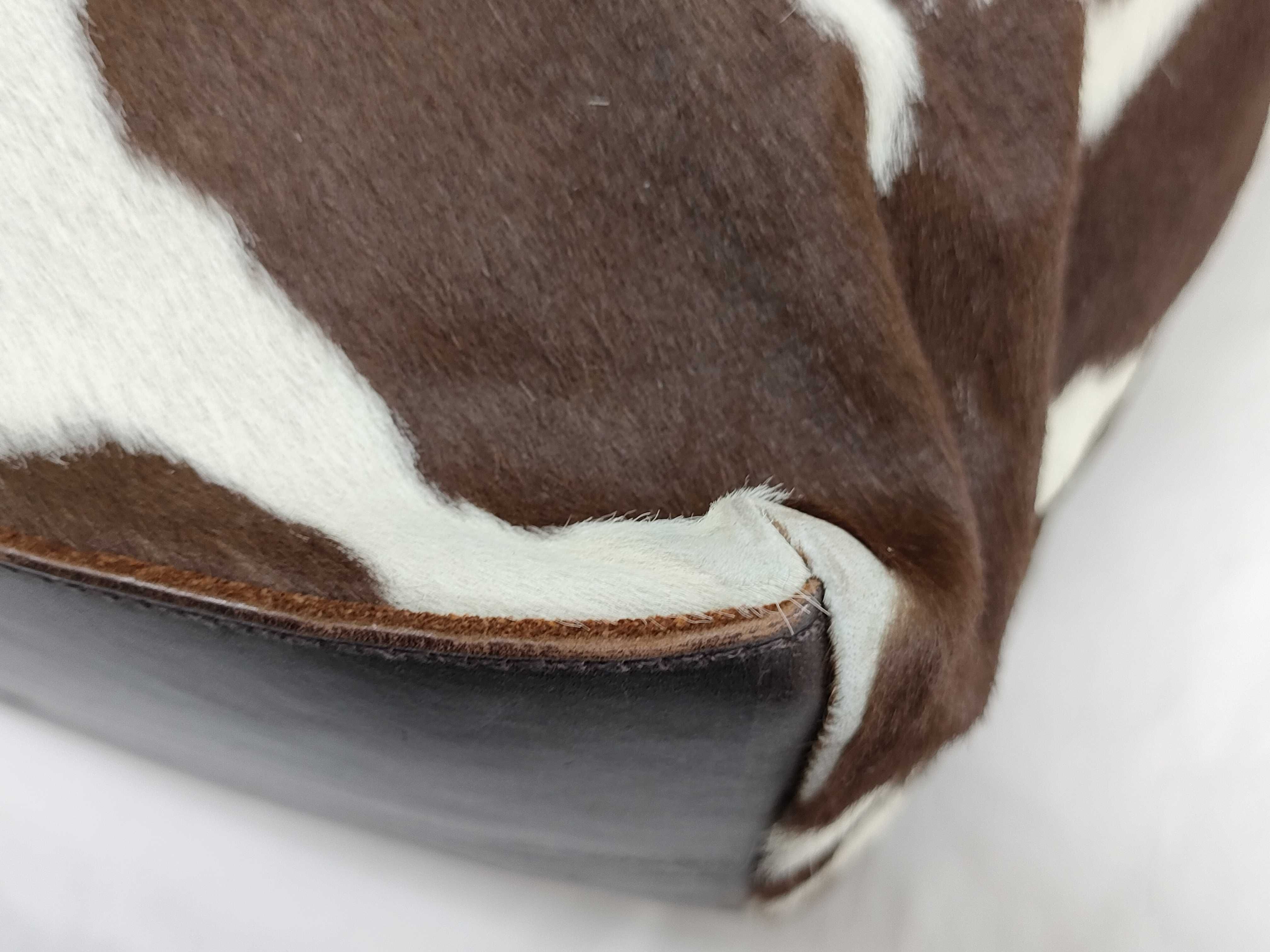 calfskin x denim tote bag — view 6
