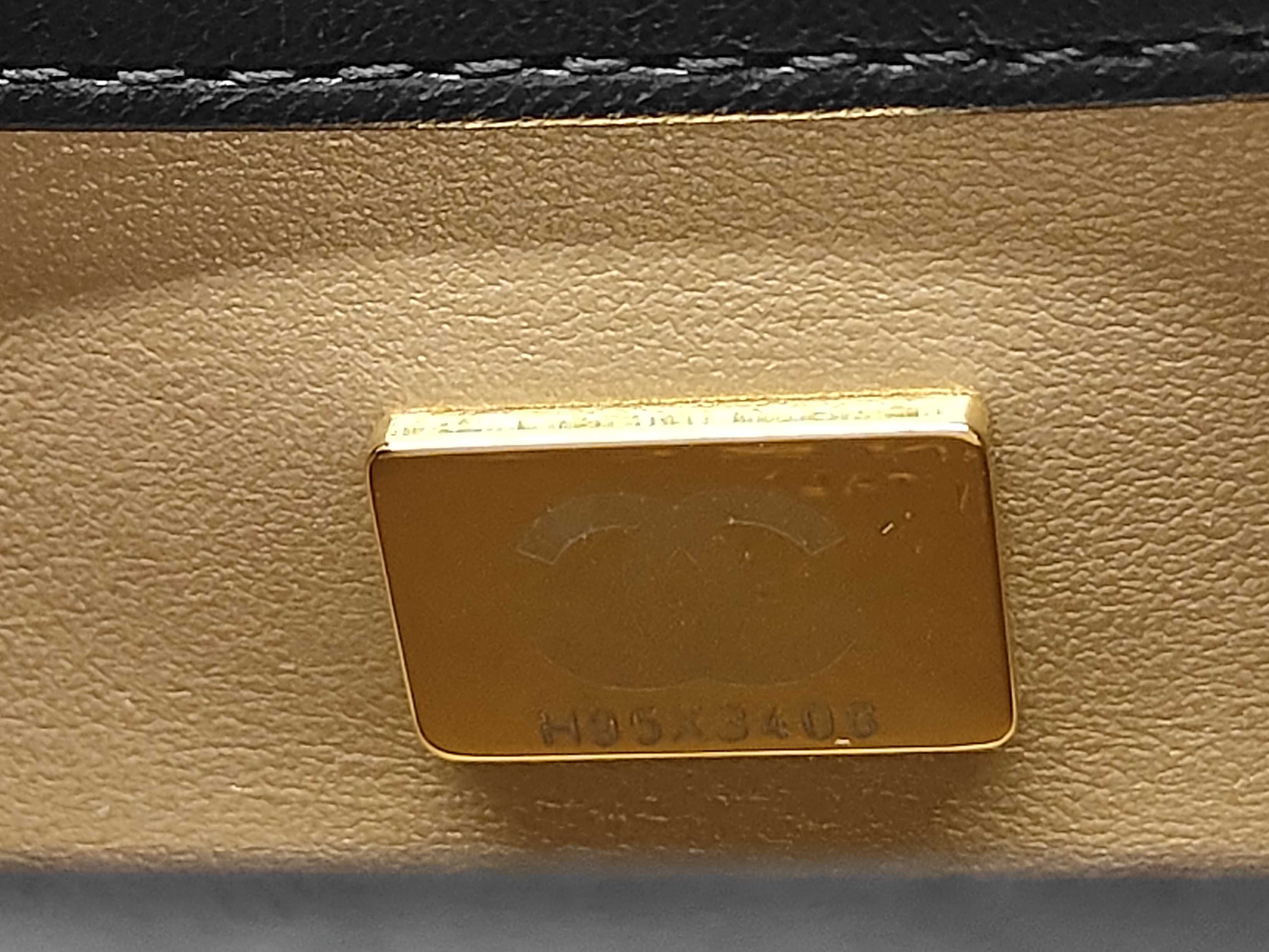 Mini Matelassé Pearl Lambskin Gold Hardware Chain Shoulder Bag with Serial Number Plate AS4868 Black Shoulder Bag — view 10