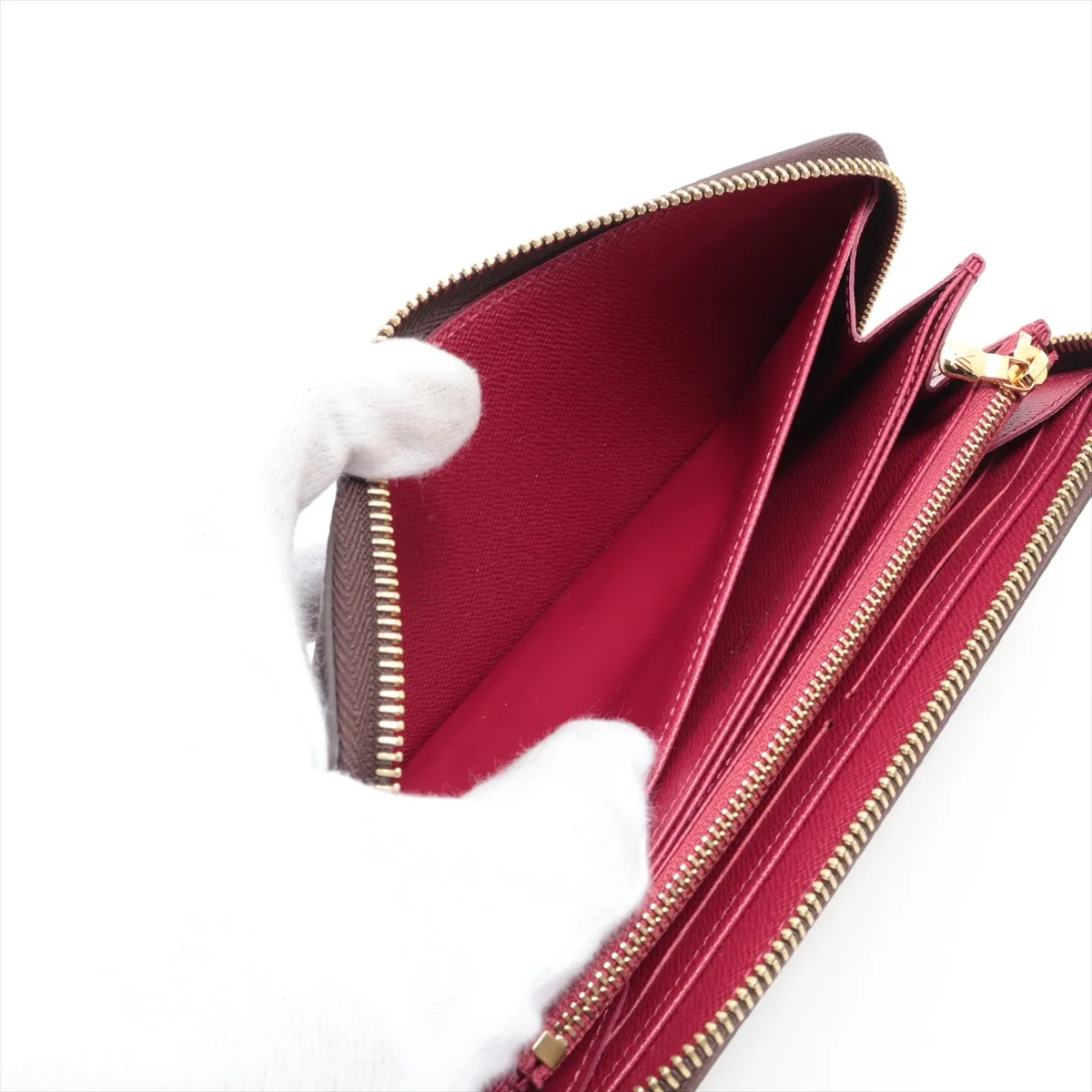 Monogram Zippy Wallet M41895 Fuchsia Round Zip Wallet (RFID detected) — view 4