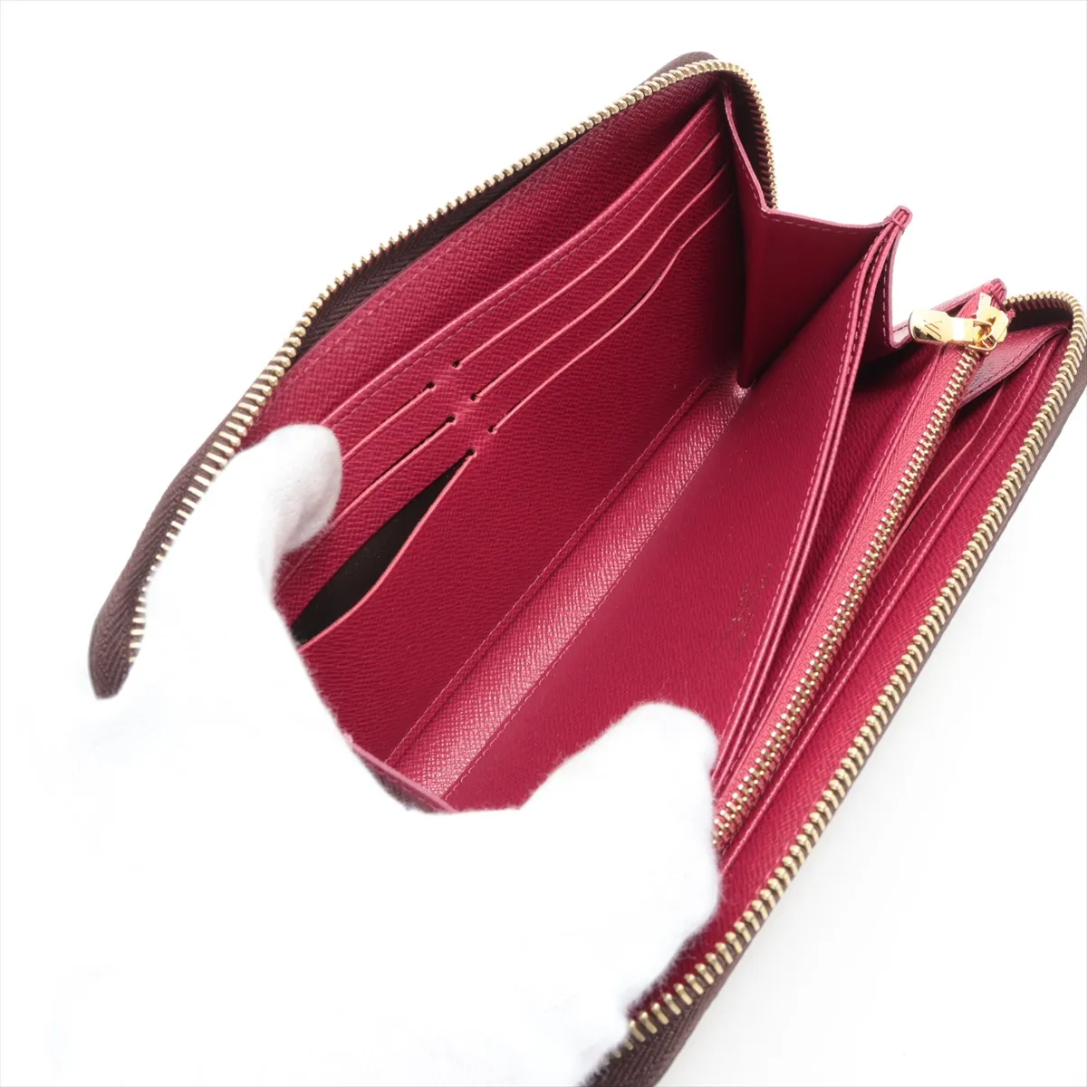 Monogram Zippy Wallet M41895 Fuchsia Round Zip Wallet (RFID detected) — view 5