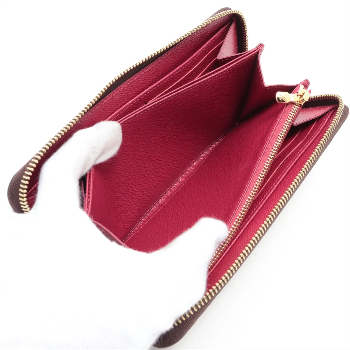 Monogram Zippy Wallet M41895 Fuchsia Round Zip Wallet (RFID detected) — view 7