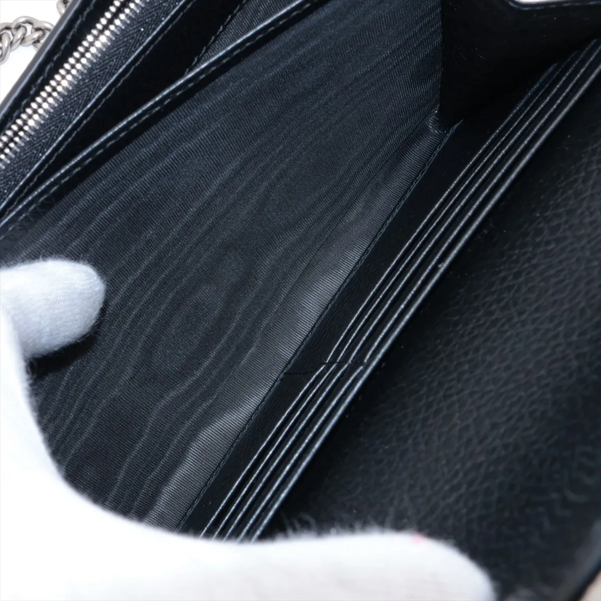 Dionysus Leather Chain Wallet Black 401231 — view 6