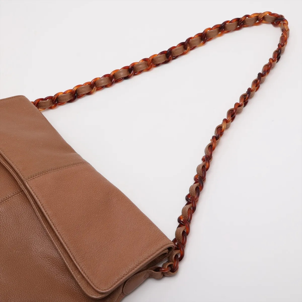 Coco Mark Leather Chain Shoulder Bag, Tortoiseshell Brown with Black Hardware, 5510788, Series 5 — view 5