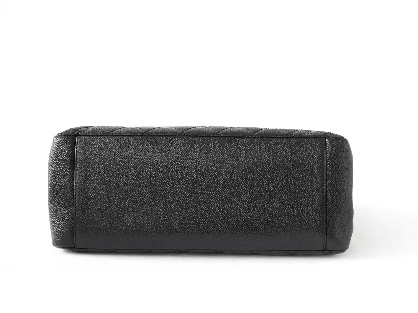 Caviar Skin GST Chain Tote Bag, Black — view 5