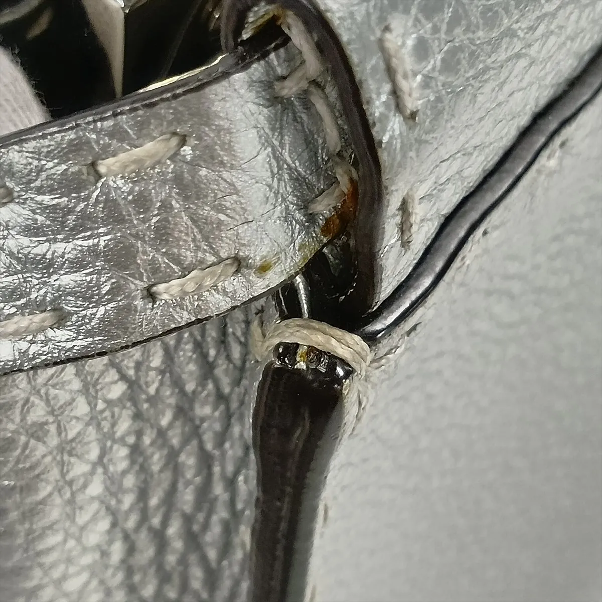 Selleria Mini Peekaboo Leather 2-Way Handbag, Silver 8BN244 — view 12